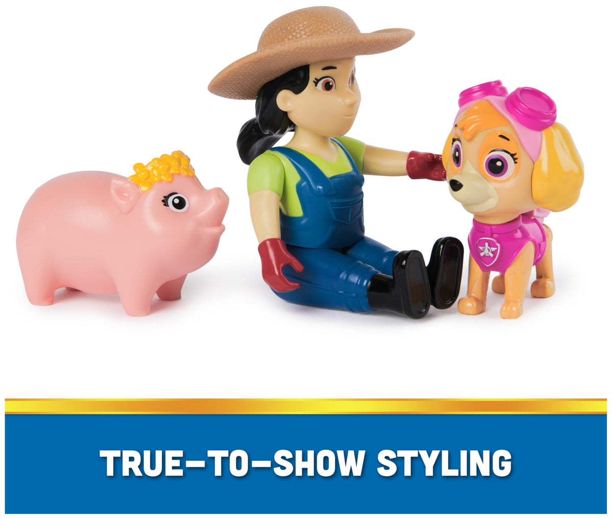Paw Patrol Skye, Farmer Yumi & Piggie Figures – Imaginative Rescue Toys for Kids 3+