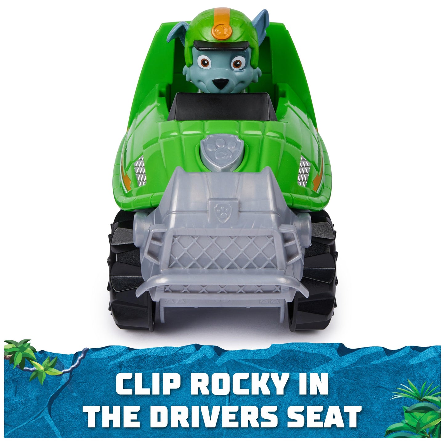 Paw Patrol Jungle Pups Rocky Snapping Turtle Vehicle – Transforming Rescue Toy for Ages 3+