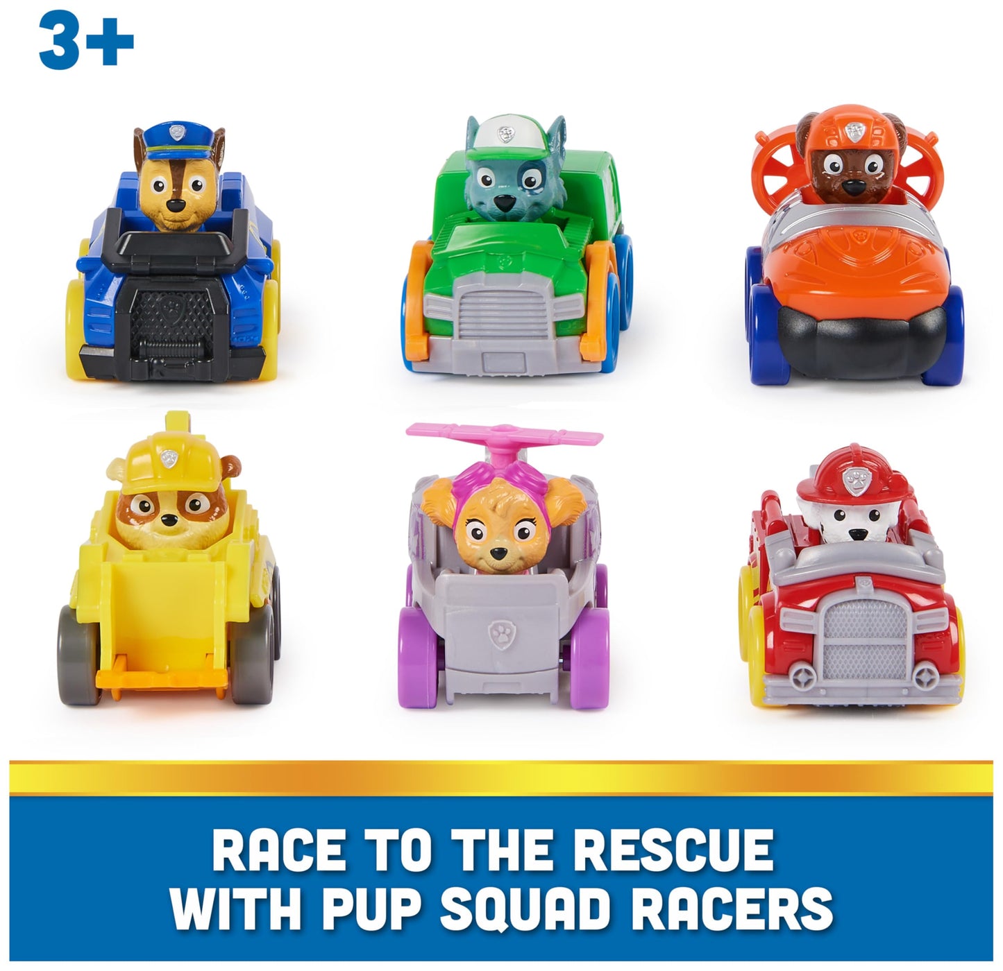 Paw Patrol Pup Squad Racers Gift Set – 6-Piece Collectible Vehicle Toys for Kids 3+