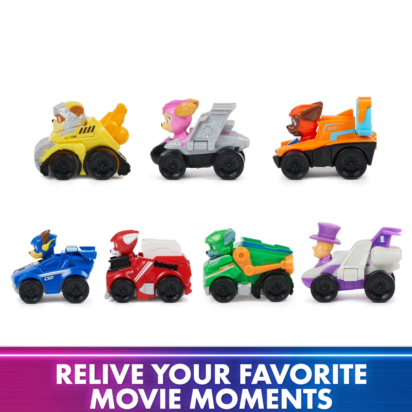 PAW Patrol: The Mighty Movie 7-Vehicle Set with Exclusive Mayor Humdinger