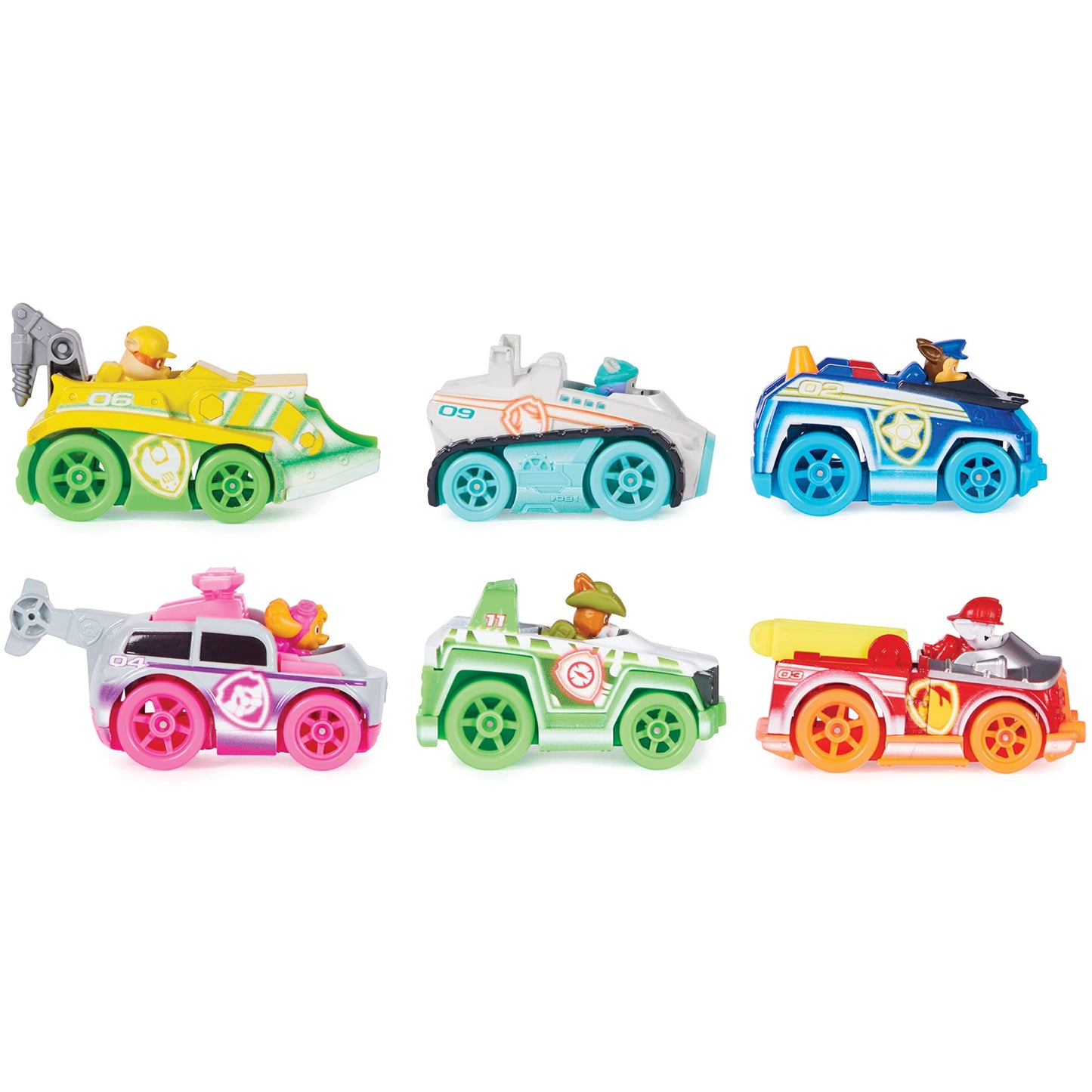 Paw Patrol True Metal Neon Rescue Vehicle Gift Pack – 6 Die-Cast 1:55 Scale