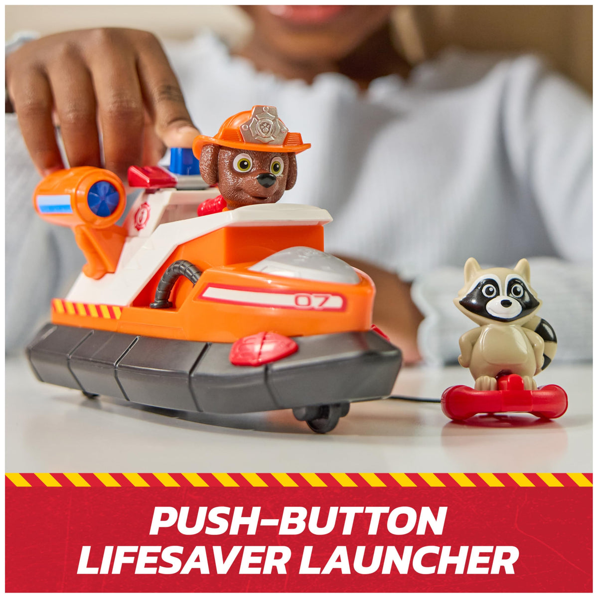 PAW Patrol Fire Rescue Zuma Rescue Fire Boat with Action Figure – Launching Lifesaver