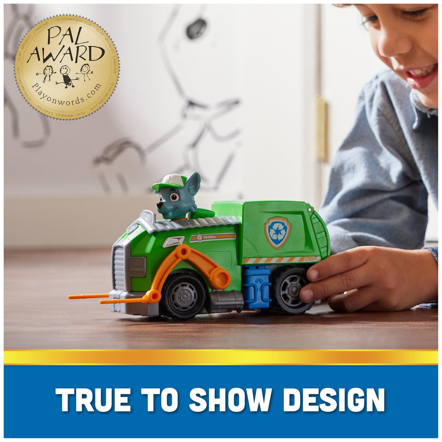 PAW Patrol Rocky's Recycle Truck – Eco-Friendly Toy with Rocky Figure | Ages 3+