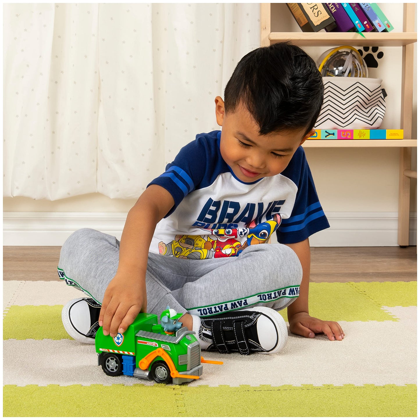 PAW Patrol Recycling Vehicle with Rocky Figure | Basic Vehicle Toy Ages 3+