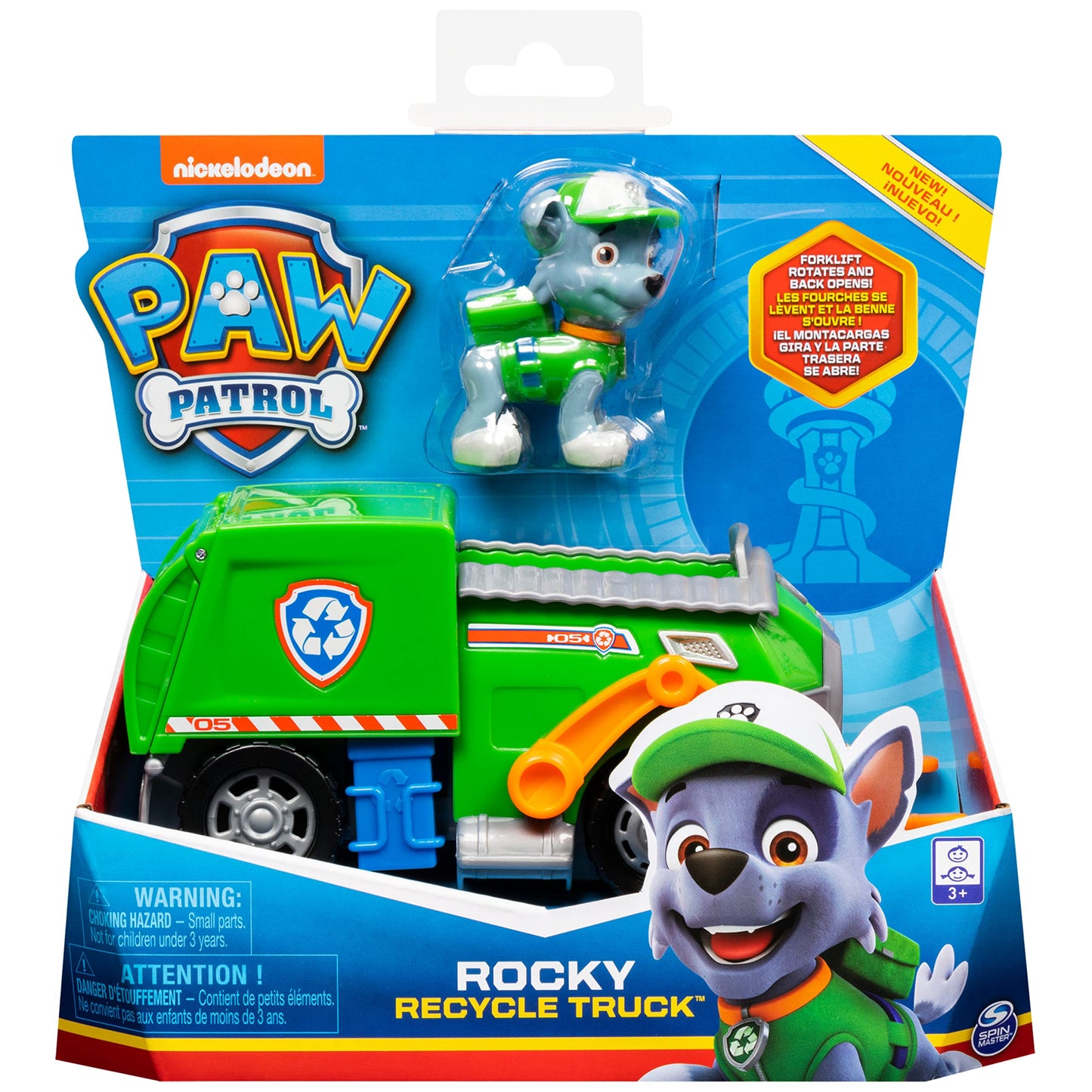 PAW Patrol Recycling Vehicle with Rocky Figure | Basic Vehicle Toy Ages 3+