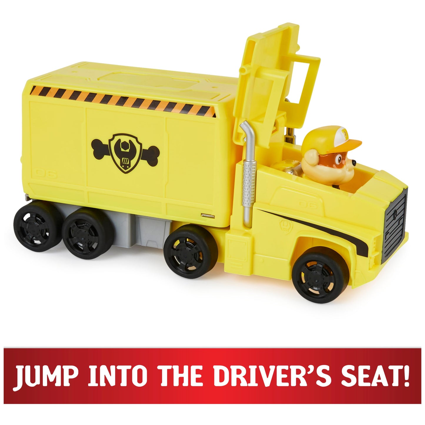 PAW Patrol Rubble Transforming Big Rig Truck with Rescue Crane & Figure | Toys for Ages 3+