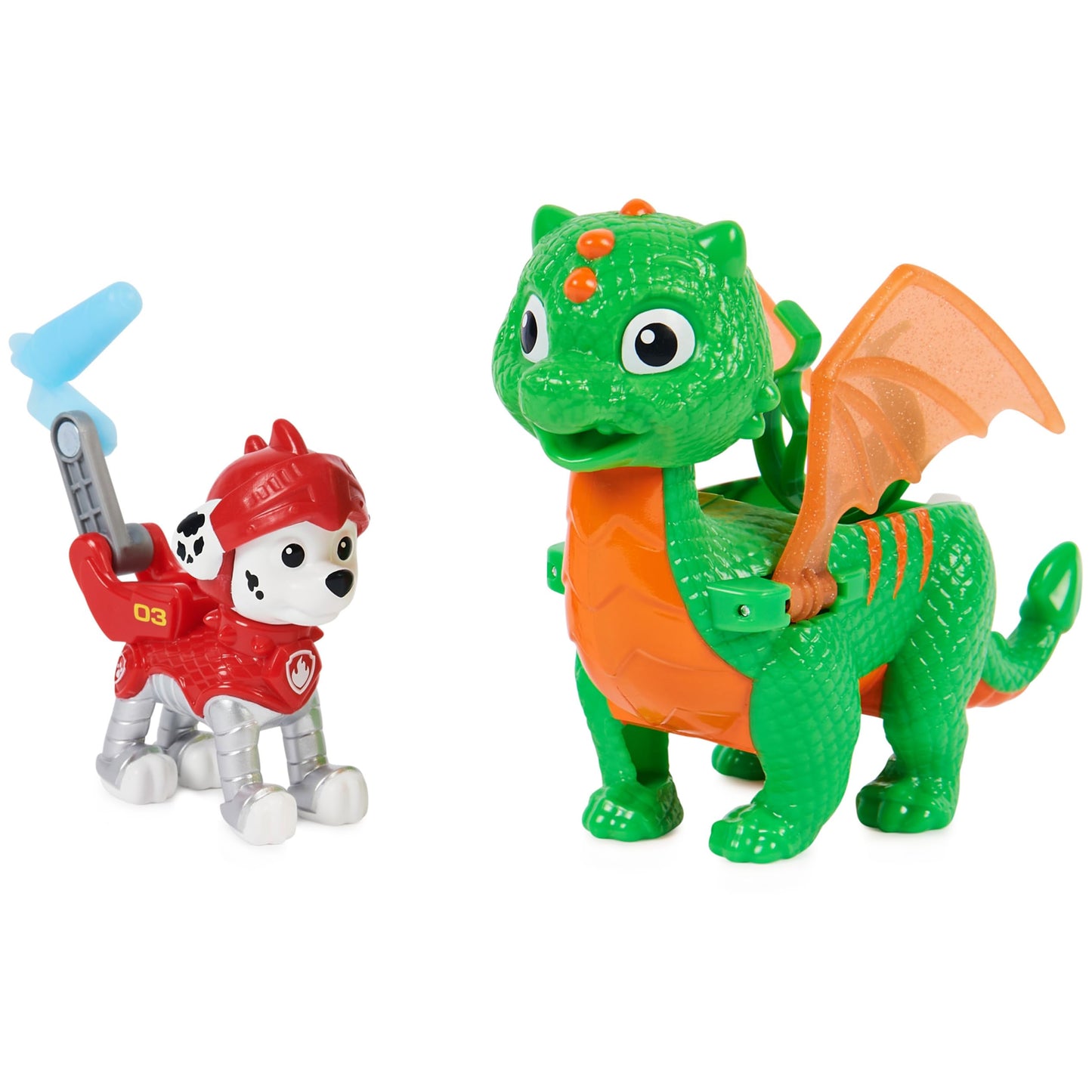PAW Patrol Rescue Knights: Marshall & Dragon Jade Figures Set – 3+