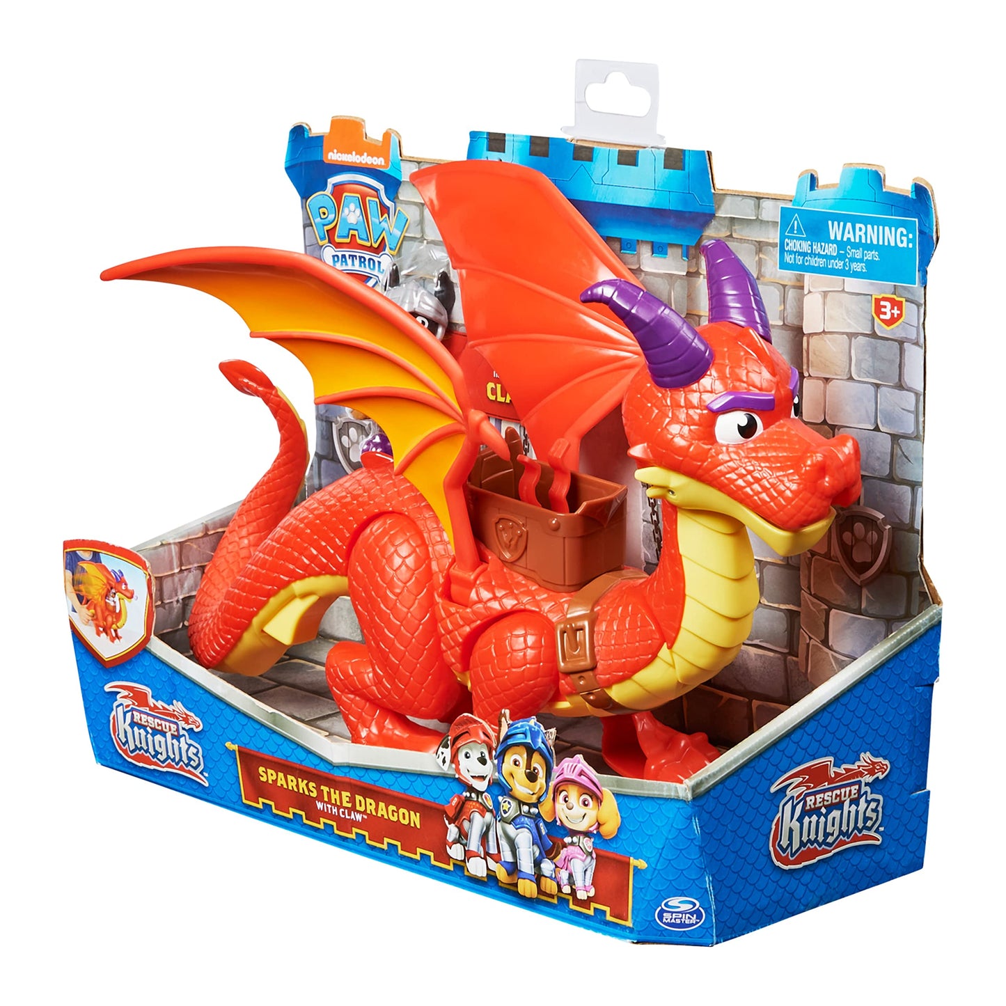 Paw Patrol Fang & Ember Dragon Rescue Knights Figure Set with Winged Launcher