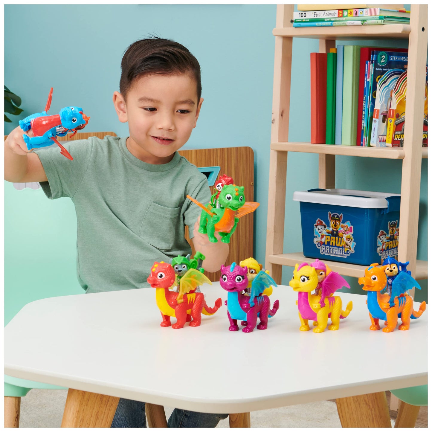 PAW Patrol Rescue Knights: Marshall & Dragon Jade Figures Set – 3+