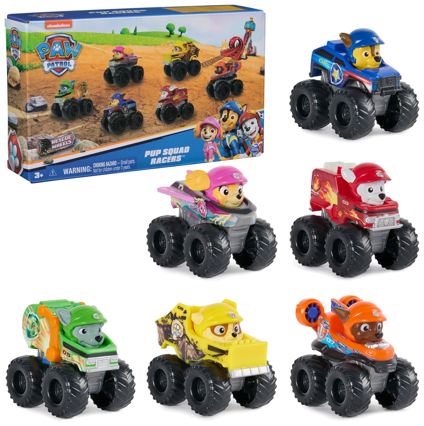 PAW Patrol Rescue Wheels: 6-Piece Pup Squad Racers Gift Set