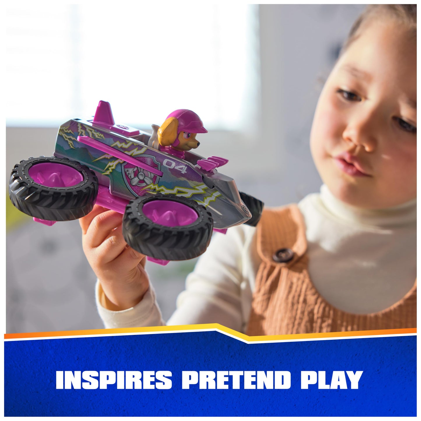 Paw Patrol Rescue Wheels Skye’s Jet – Transforming Monster Truck with Jet Mode and Collectible Figure