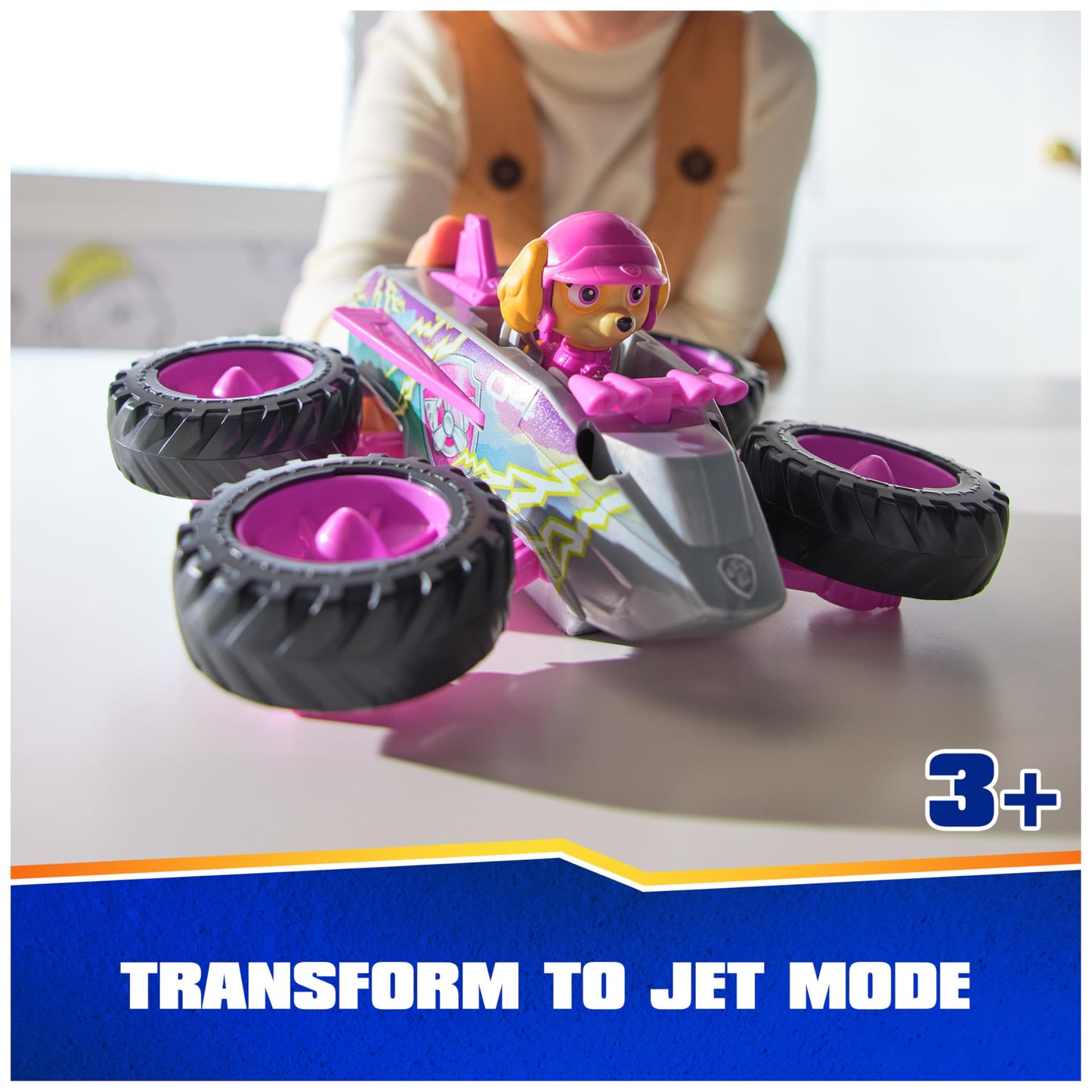 Paw Patrol Rescue Wheels Skye’s Jet – Transforming Monster Truck with Jet Mode and Collectible Figure
