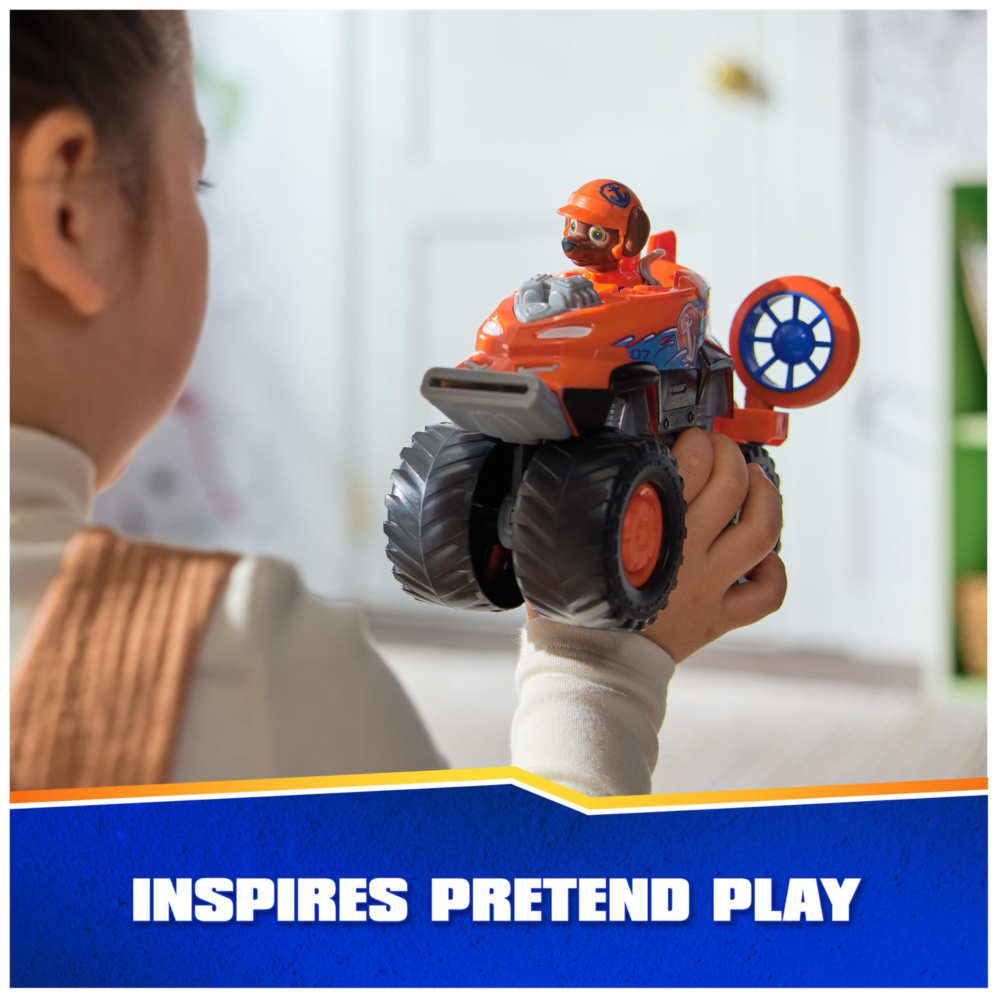 PAW Patrol Rescue Wheels Zuma’s Hovercraft — Toy Truck with Projectile Launcher & Collectible Figure (Ages 3+)