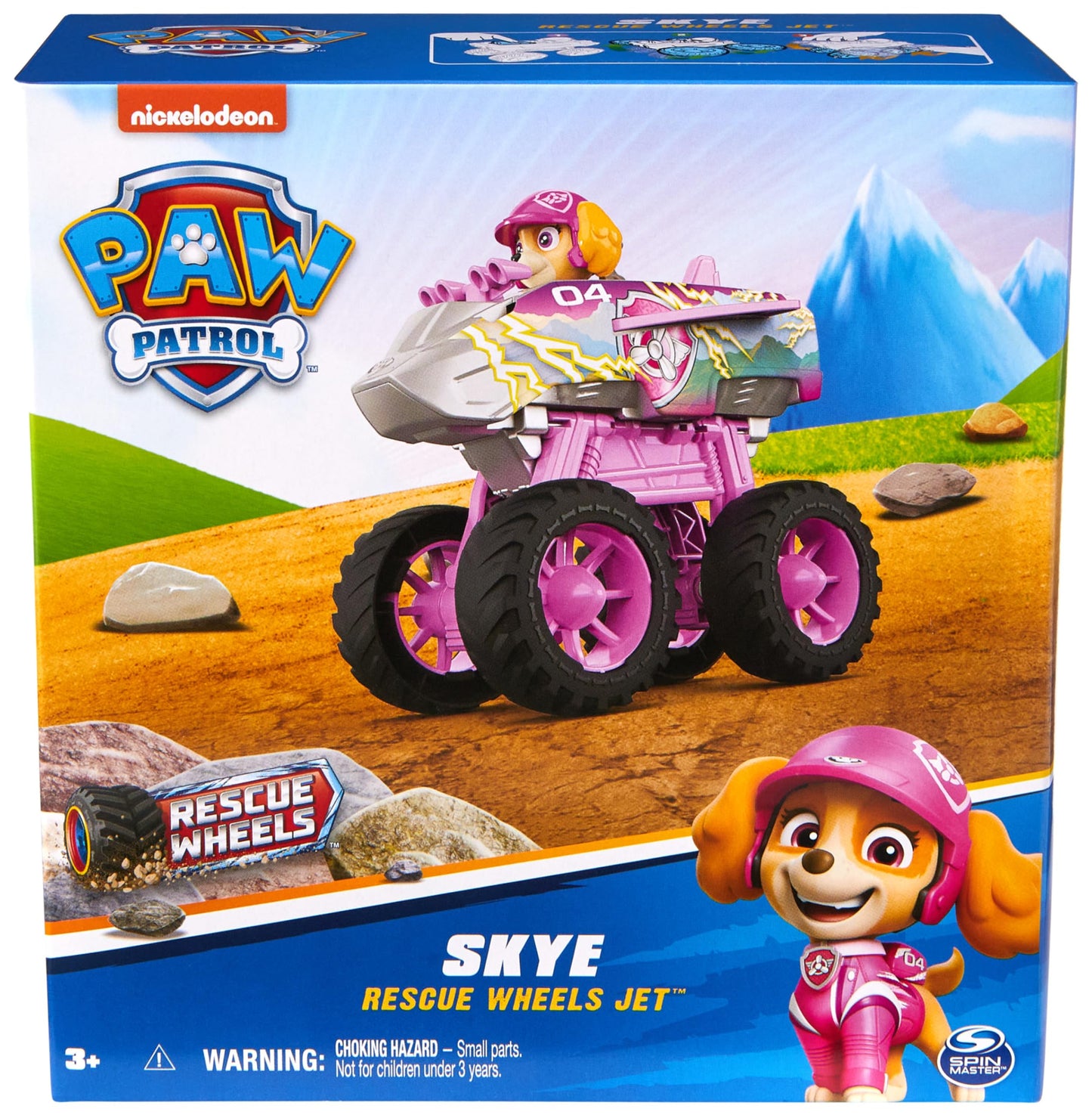 Paw Patrol Rescue Wheels Skye’s Jet – Transforming Monster Truck with Jet Mode and Collectible Figure