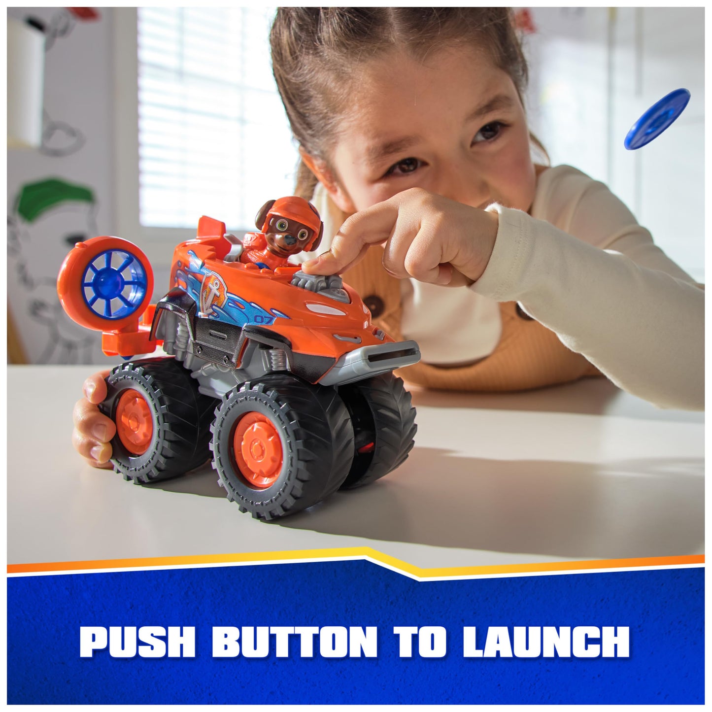 PAW Patrol Rescue Wheels Zuma’s Hovercraft — Toy Truck with Projectile Launcher & Collectible Figure (Ages 3+)