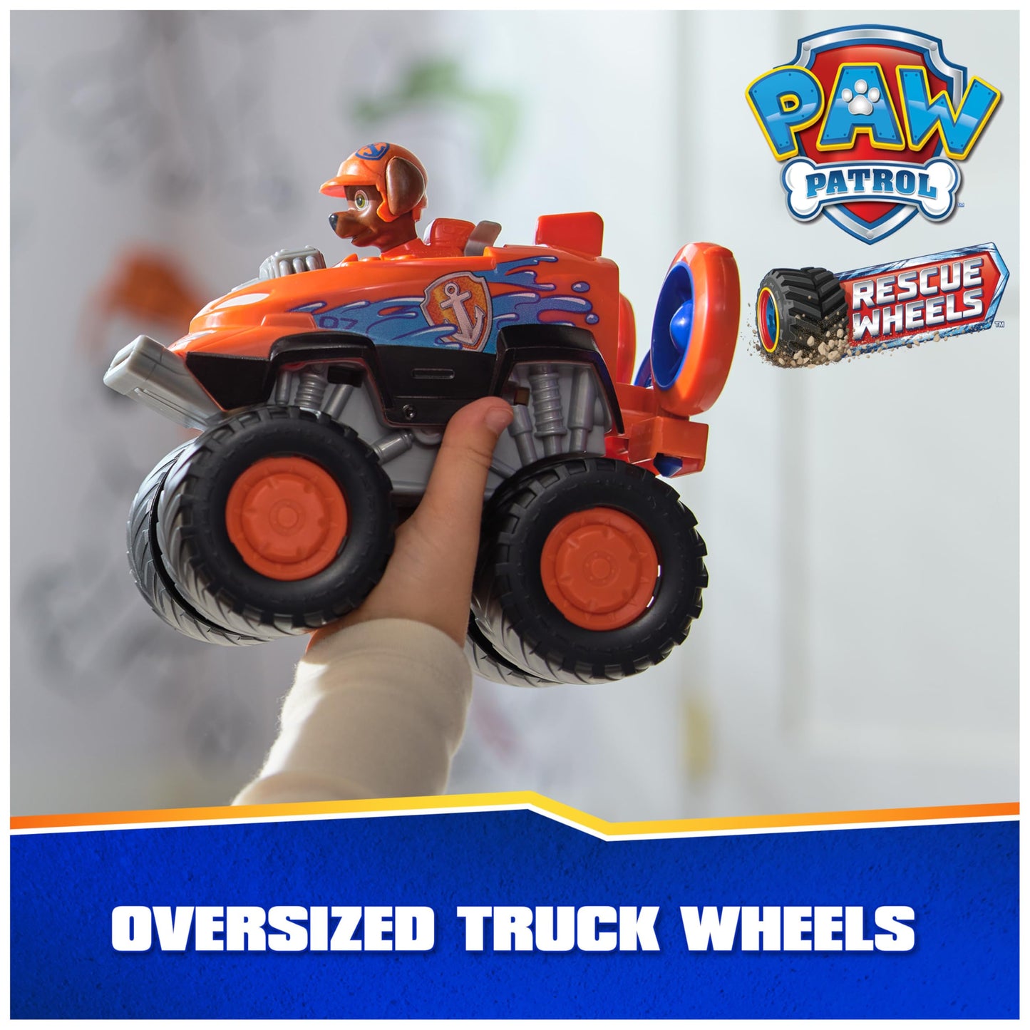 PAW Patrol Rescue Wheels Zuma’s Hovercraft — Toy Truck with Projectile Launcher & Collectible Figure (Ages 3+)