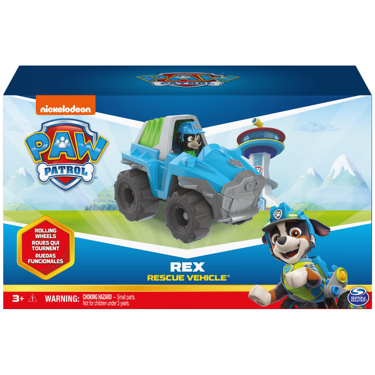 Paw Patrol Rex's Dinosaur Rescue Vehicle with Collectible Rex Figure – Toys for Ages 3+