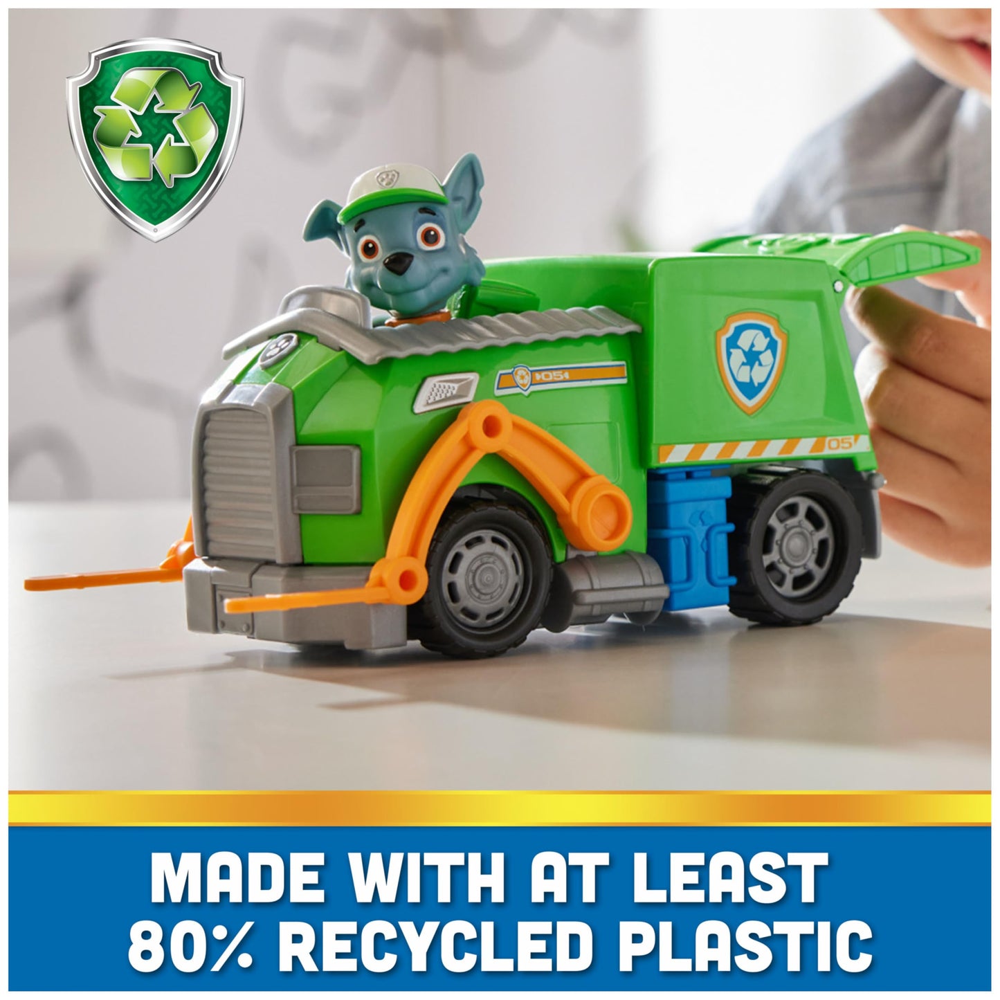 PAW Patrol Rocky's Recycle Truck – Eco-Friendly Toy with Rocky Figure | Ages 3+