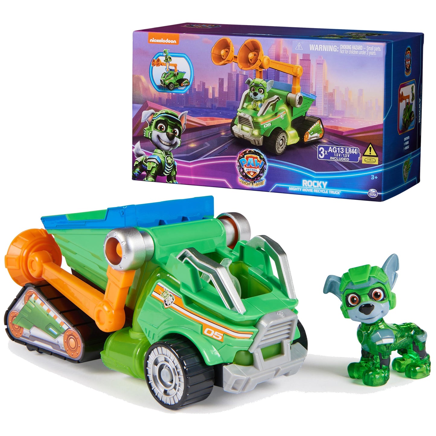 Paw Patrol: The Mighty Movie Rocky Recycling Truck with Lights & Sounds