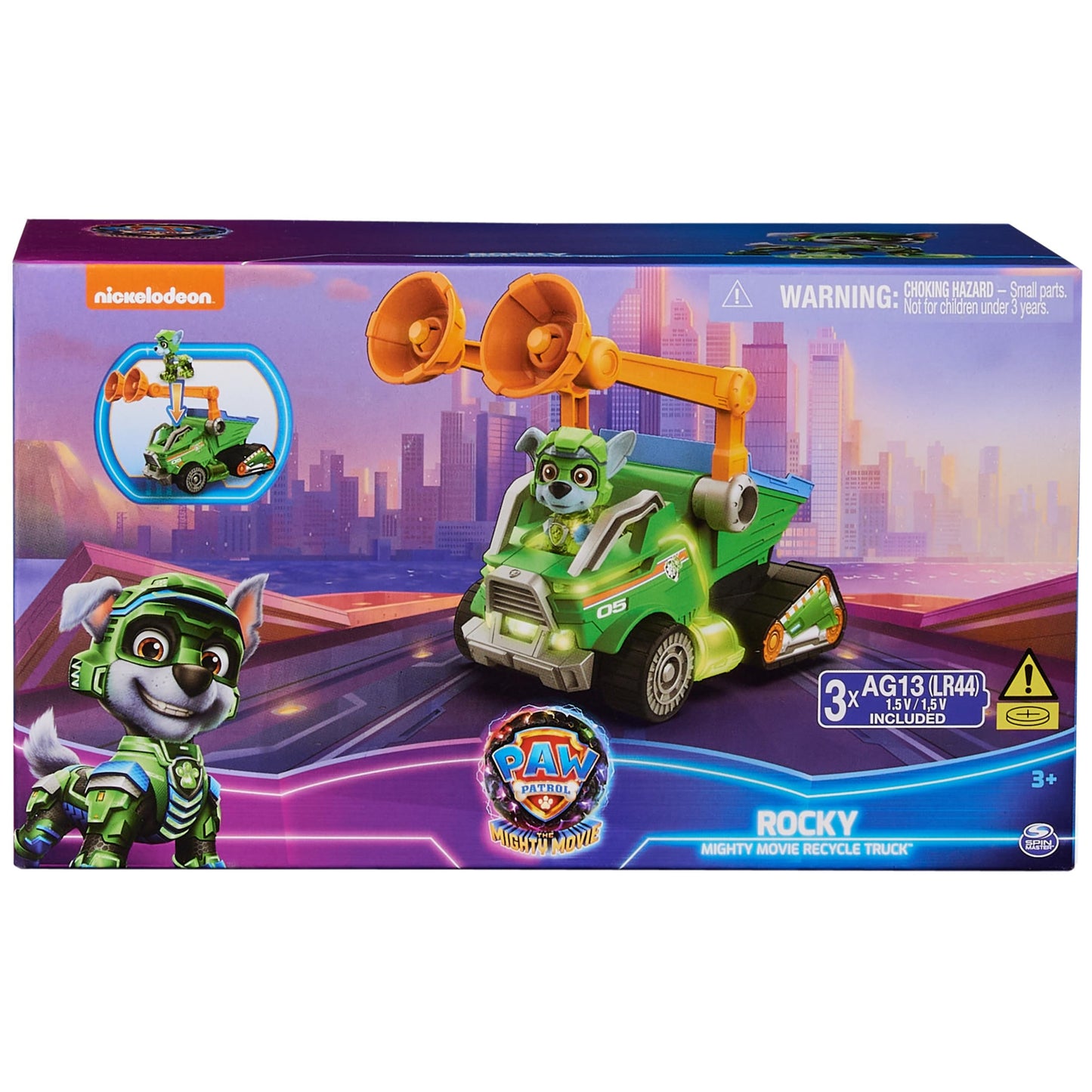 Paw Patrol: The Mighty Movie Rocky Recycling Truck with Lights & Sounds