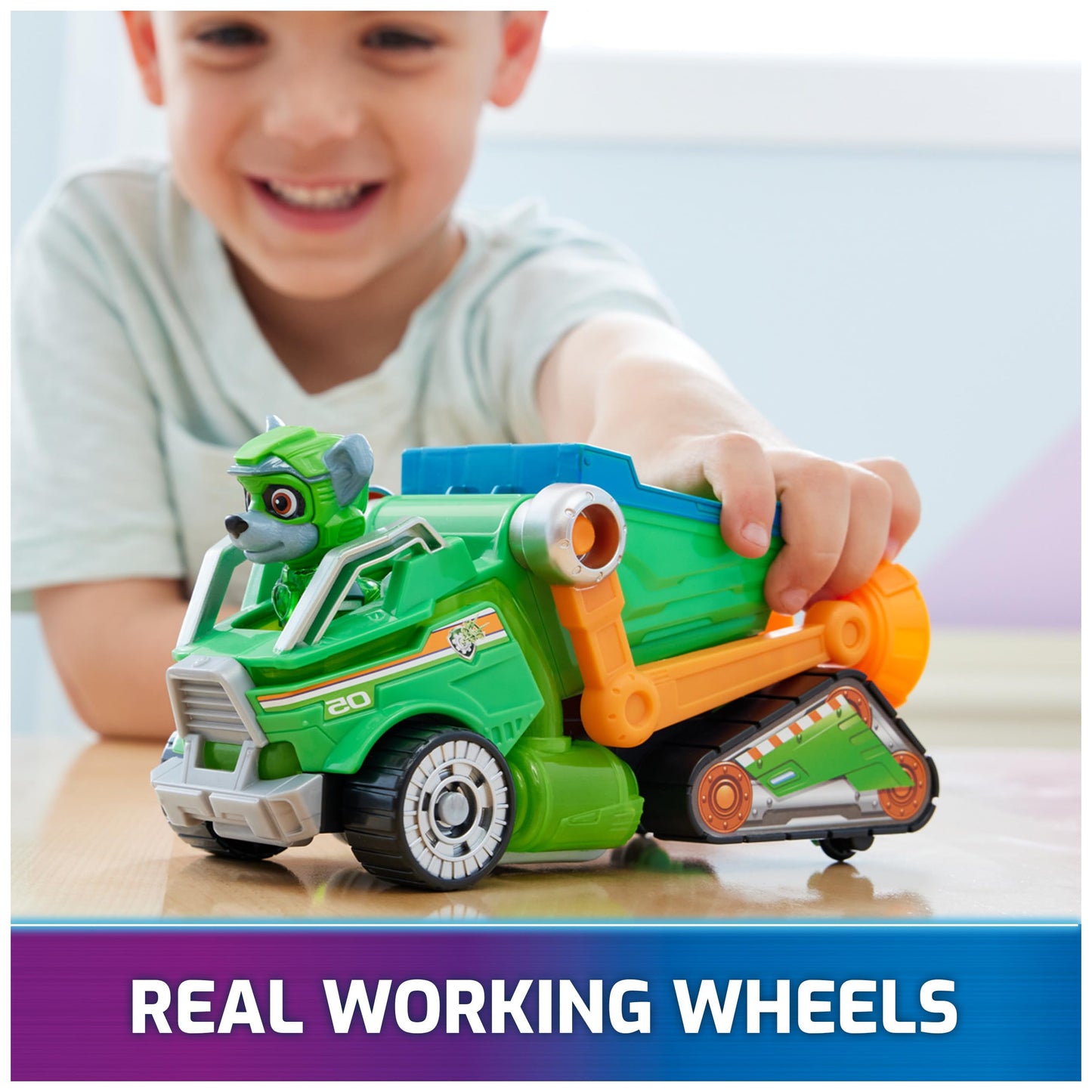Paw Patrol: The Mighty Movie Rocky Recycling Truck with Lights & Sounds