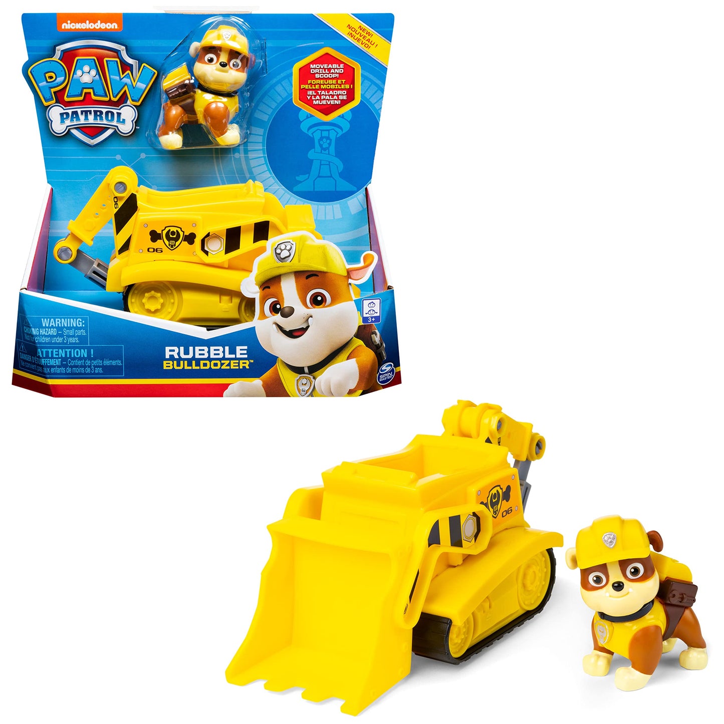 PAW Patrol Rubble’s Bulldozer Vehicle with Collectible Figure – Rescue Play for Kids 3+ | Paw Patrol