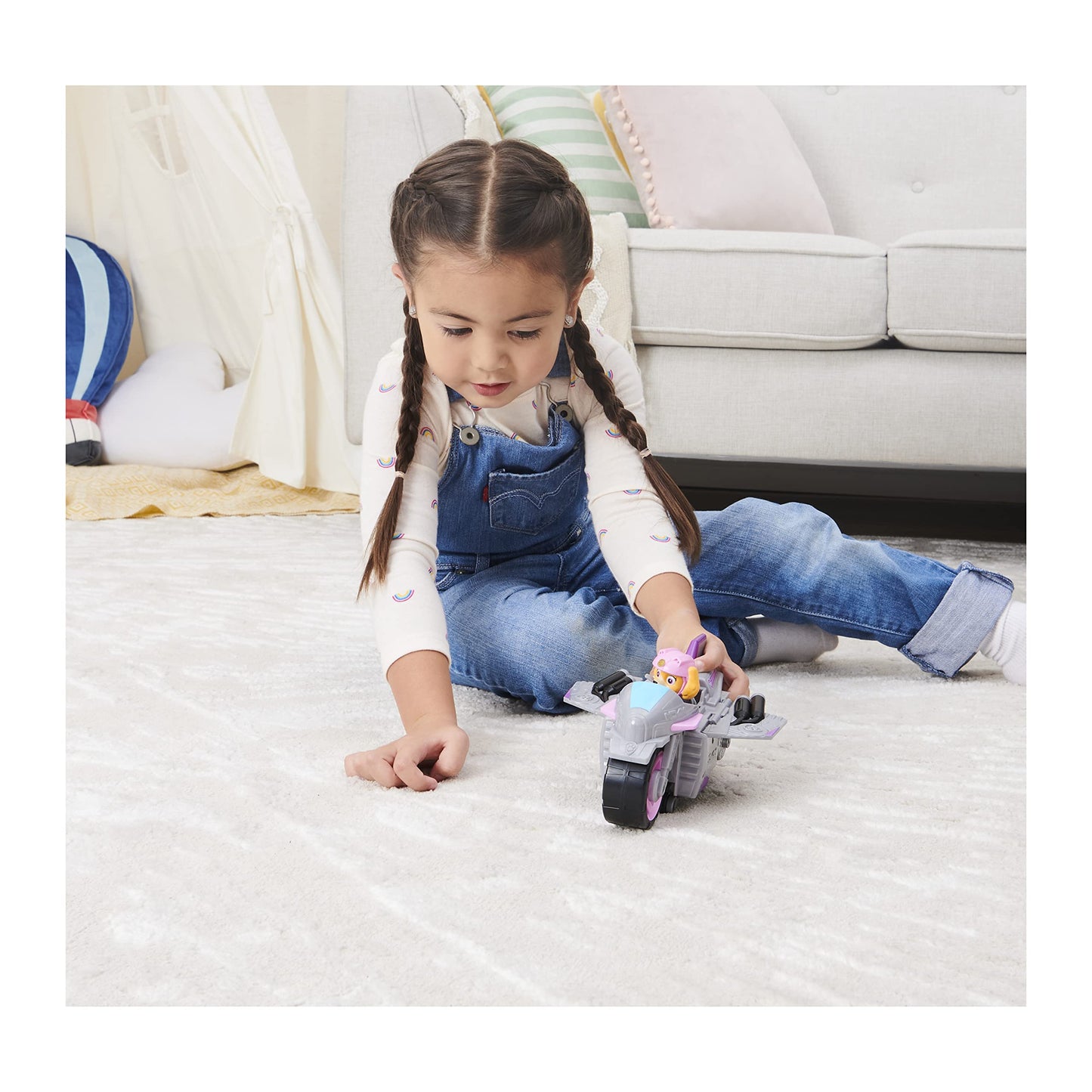 Paw Patrol Moto Pups Skye’s Deluxe Pull-Back Motorcycle with Wheelie Feature