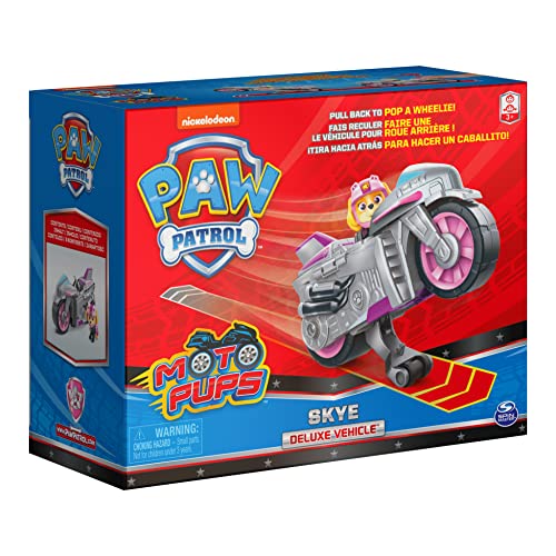 Paw Patrol Moto Pups Skye’s Deluxe Pull-Back Motorcycle with Wheelie Feature