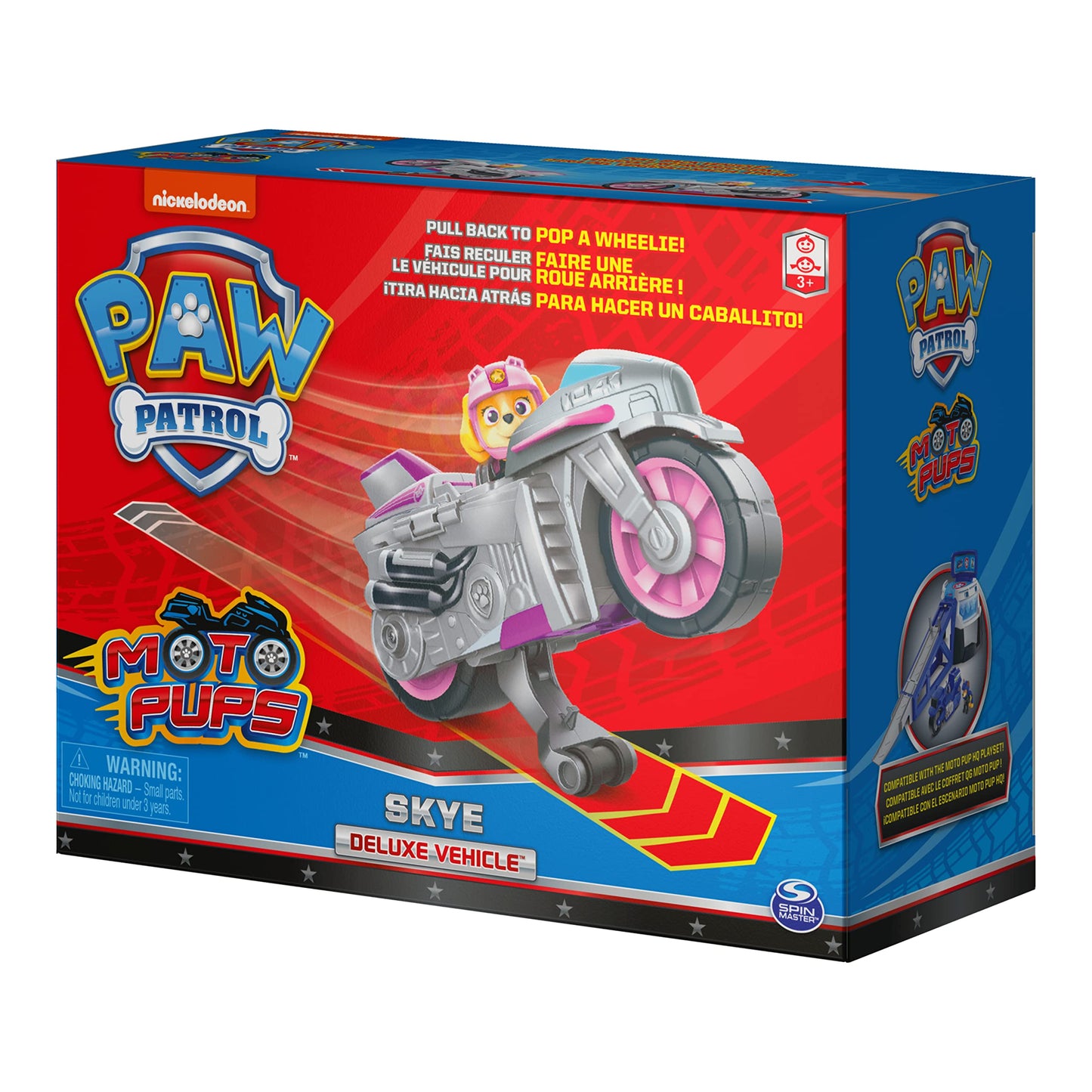 Paw Patrol Moto Pups Skye’s Deluxe Pull-Back Motorcycle with Wheelie Feature