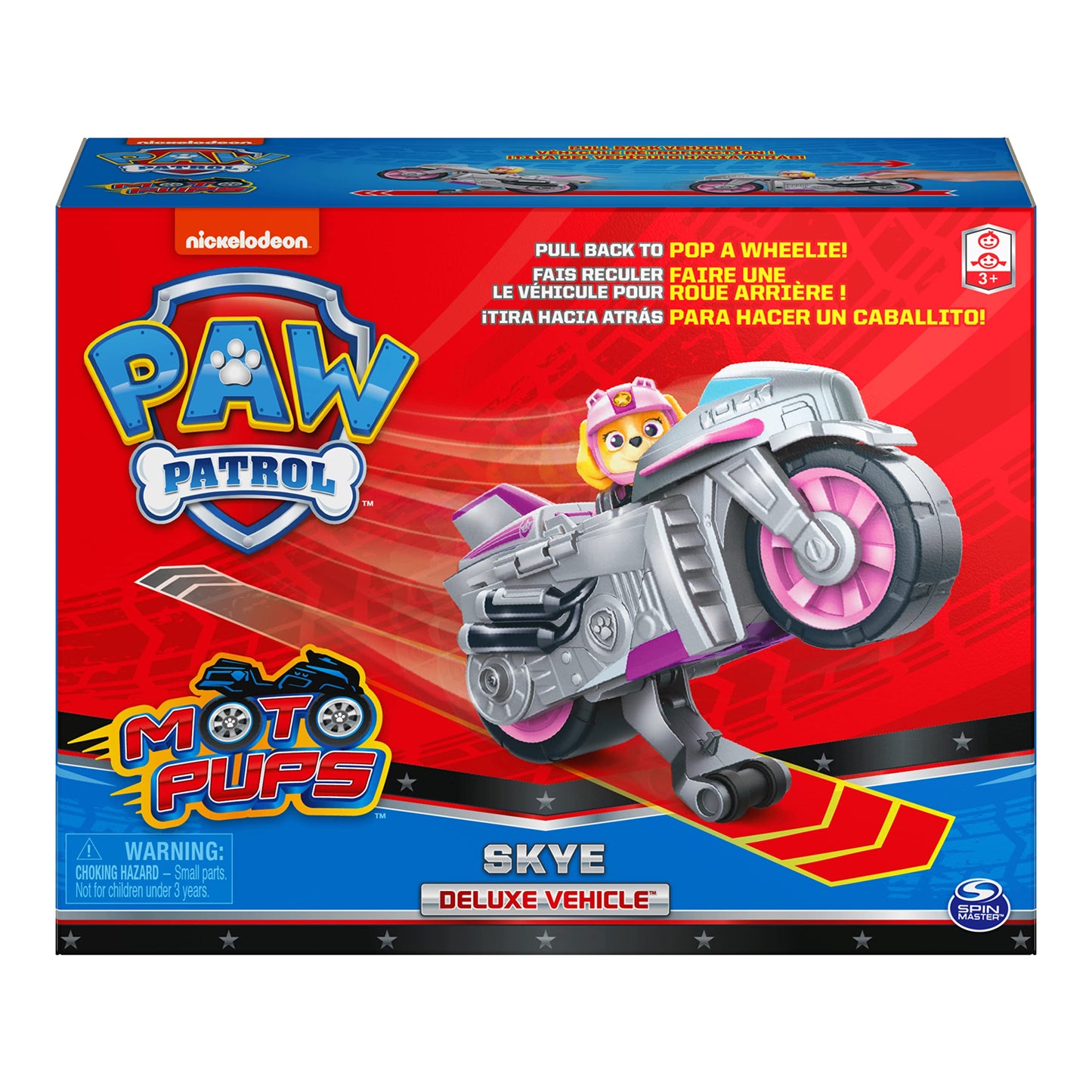 Paw Patrol Moto Pups Skye’s Deluxe Pull-Back Motorcycle with Wheelie Feature