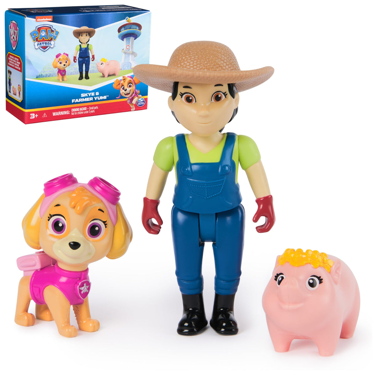 Paw Patrol Skye, Farmer Yumi & Piggie Figures – Imaginative Rescue Toys for Kids 3+