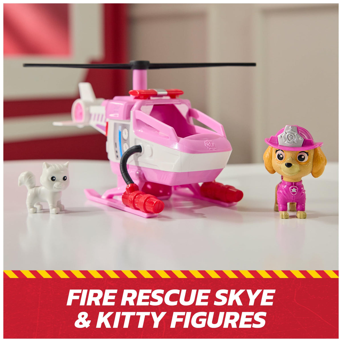 PAW Patrol Skye Rescue Fire Chopper Toy Helicopter with Kitty Friend & Action Figure
