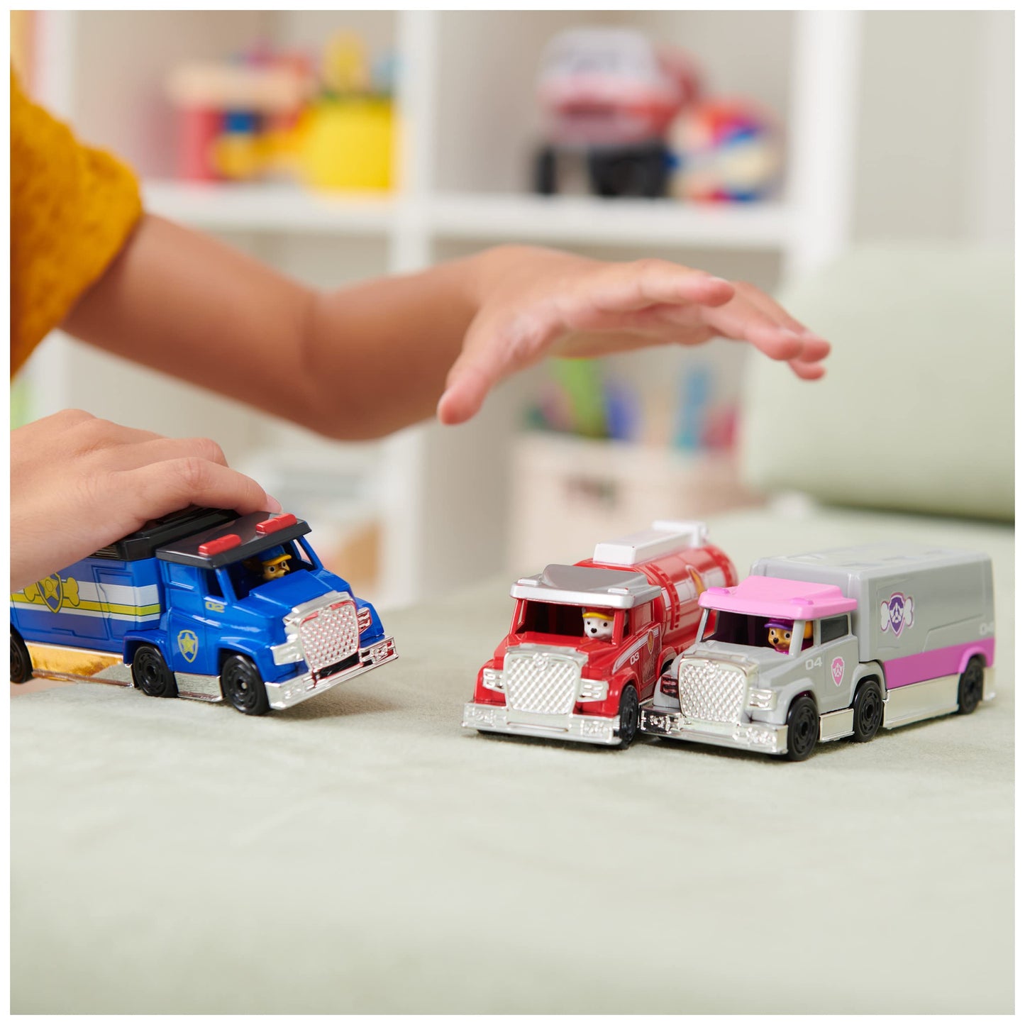 PAW Patrol True Metal Chase, Marshall & Skye – 1:55 Scale Big Truck Pups Vehicles | Amazon Exclusive