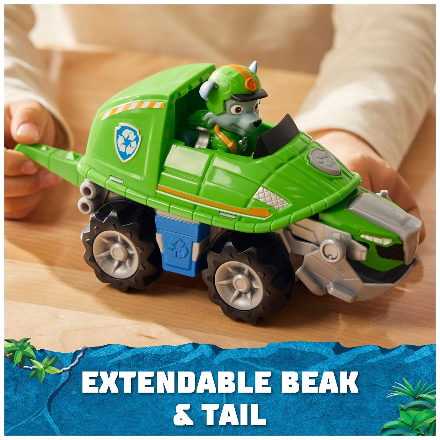 Paw Patrol Jungle Pups Rocky Snapping Turtle Vehicle – Transforming Rescue Toy for Ages 3+