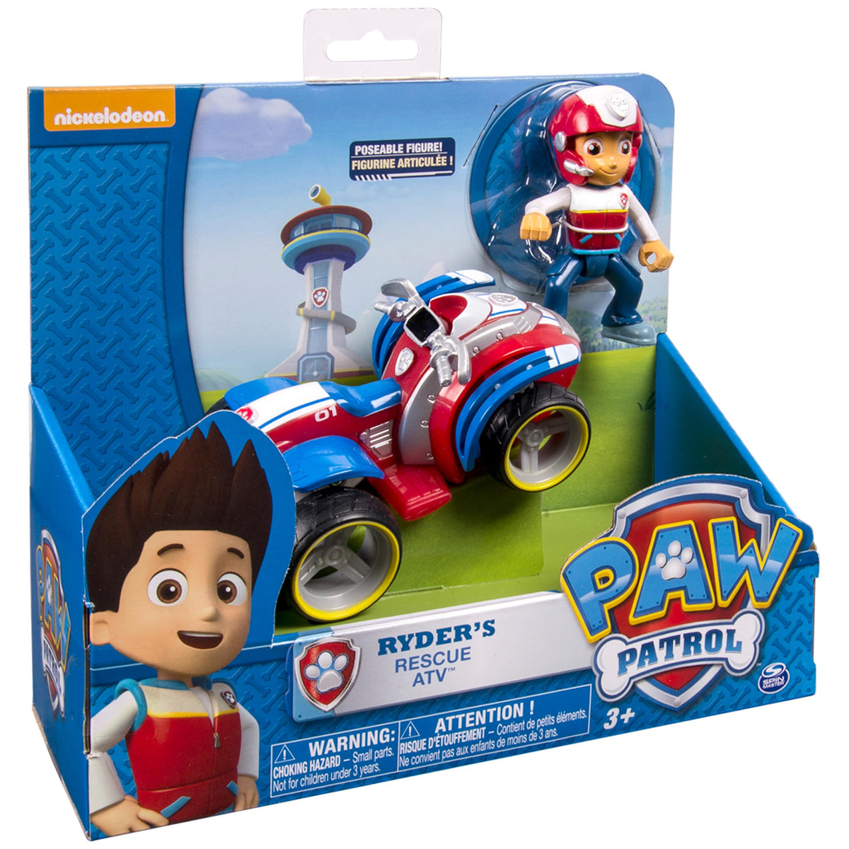 Paw Patrol Ryder's Rescue ATV | Figure & Vehicle with Real Working Wheels