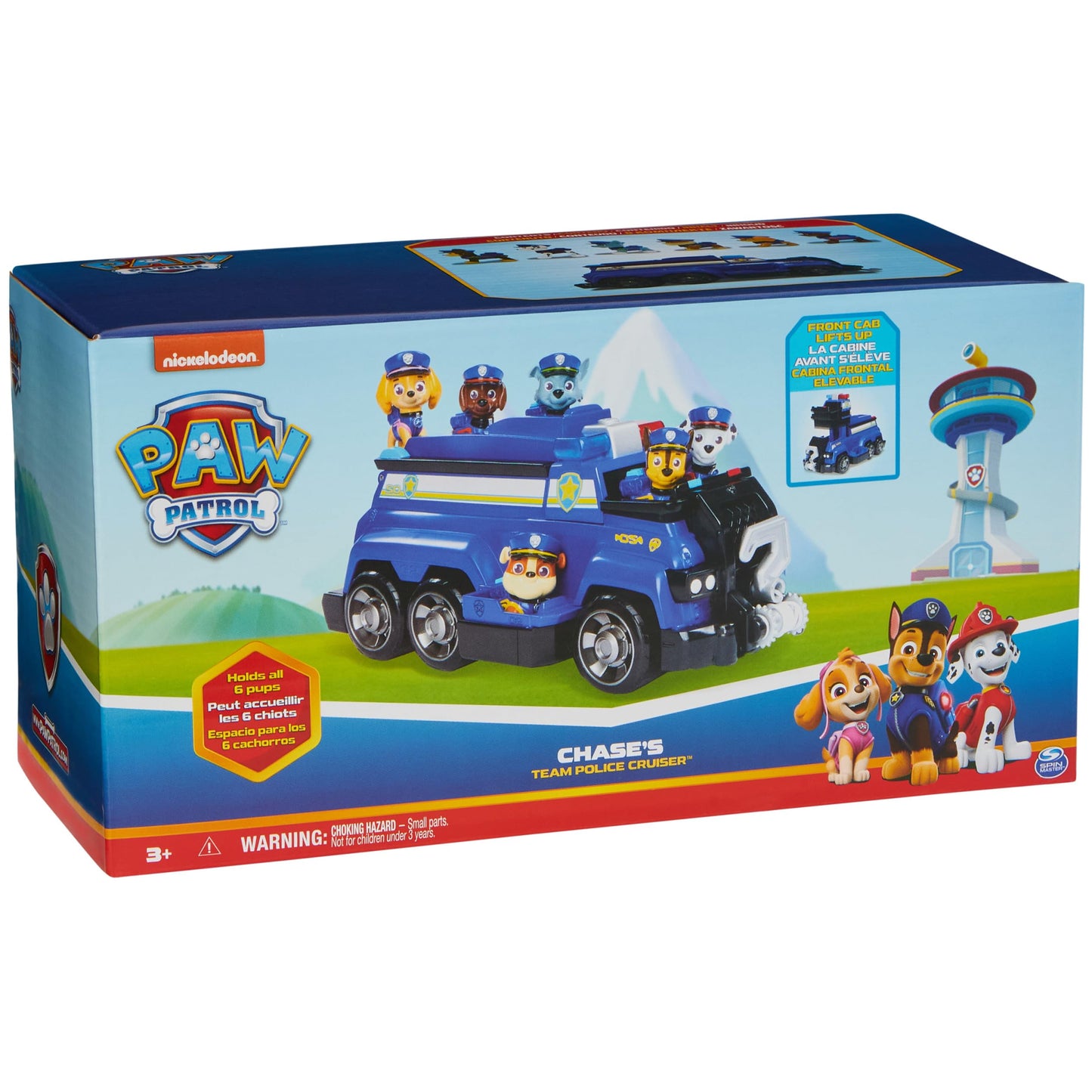 PAW Patrol Team Cruiser — Large 10-Inch Vehicle with 6 Exclusive Figures (Chase, Marshall, Skye, Rubble, Rocky & Zuma)