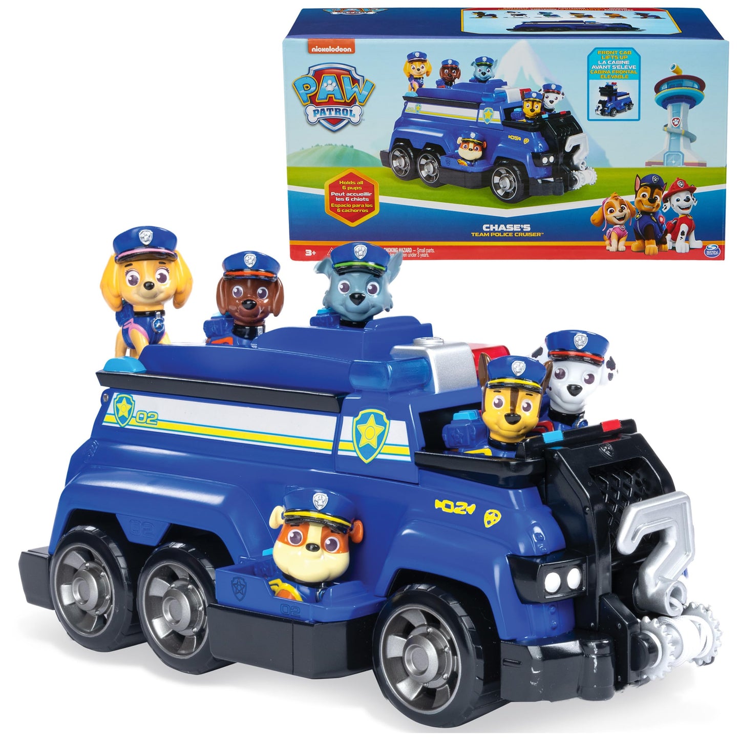 PAW Patrol Team Cruiser — Large 10-Inch Vehicle with 6 Exclusive Figures (Chase, Marshall, Skye, Rubble, Rocky & Zuma)