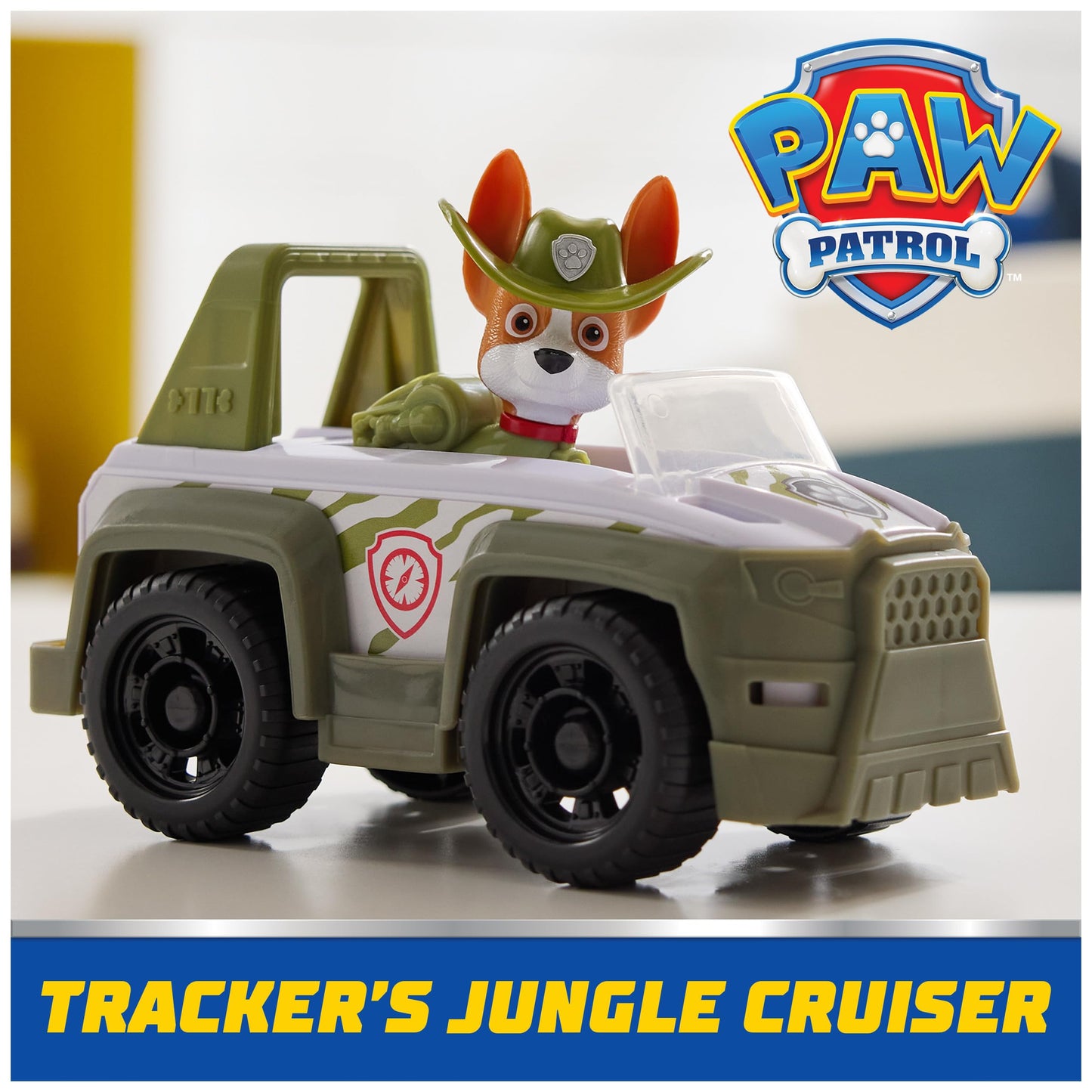 PAW Patrol Tracker’s Jungle Rescue Vehicle – Collectible Figure Toy Truck for Kids 3+