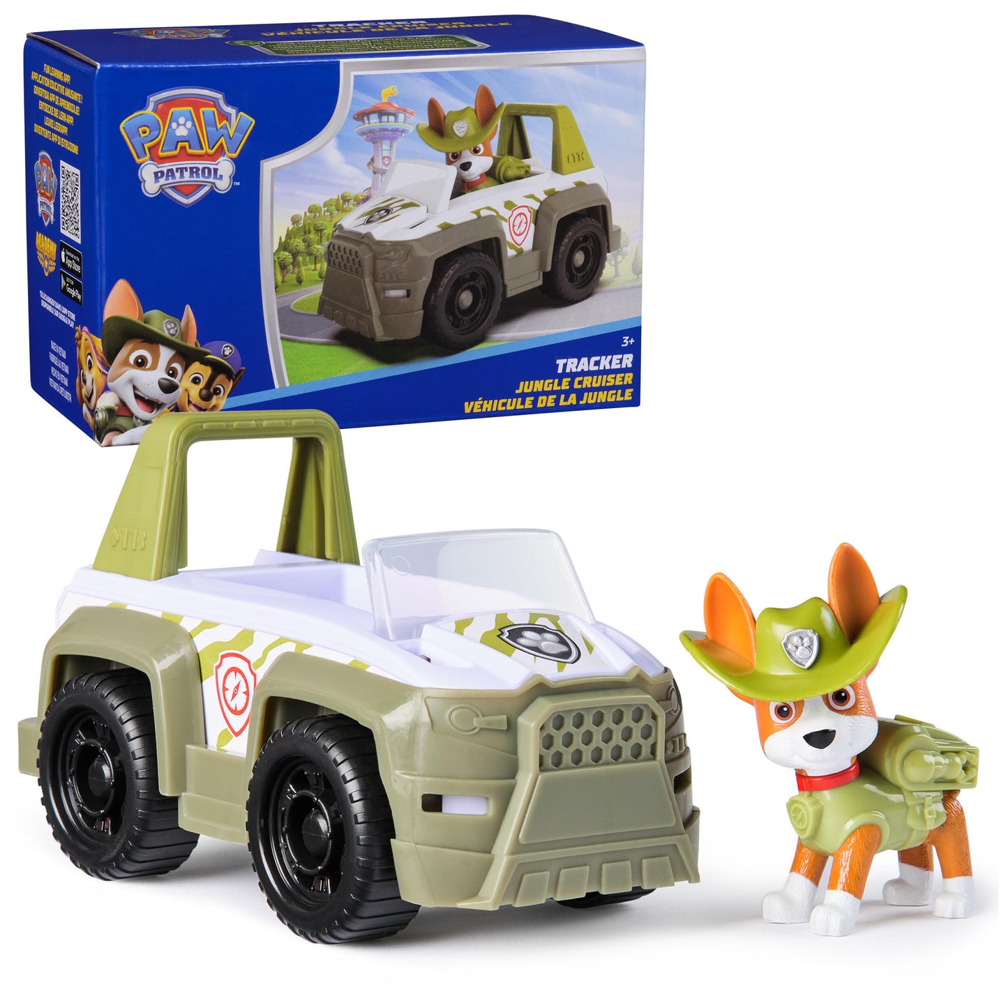 PAW Patrol Tracker’s Jungle Rescue Vehicle – Collectible Figure Toy Truck for Kids 3+