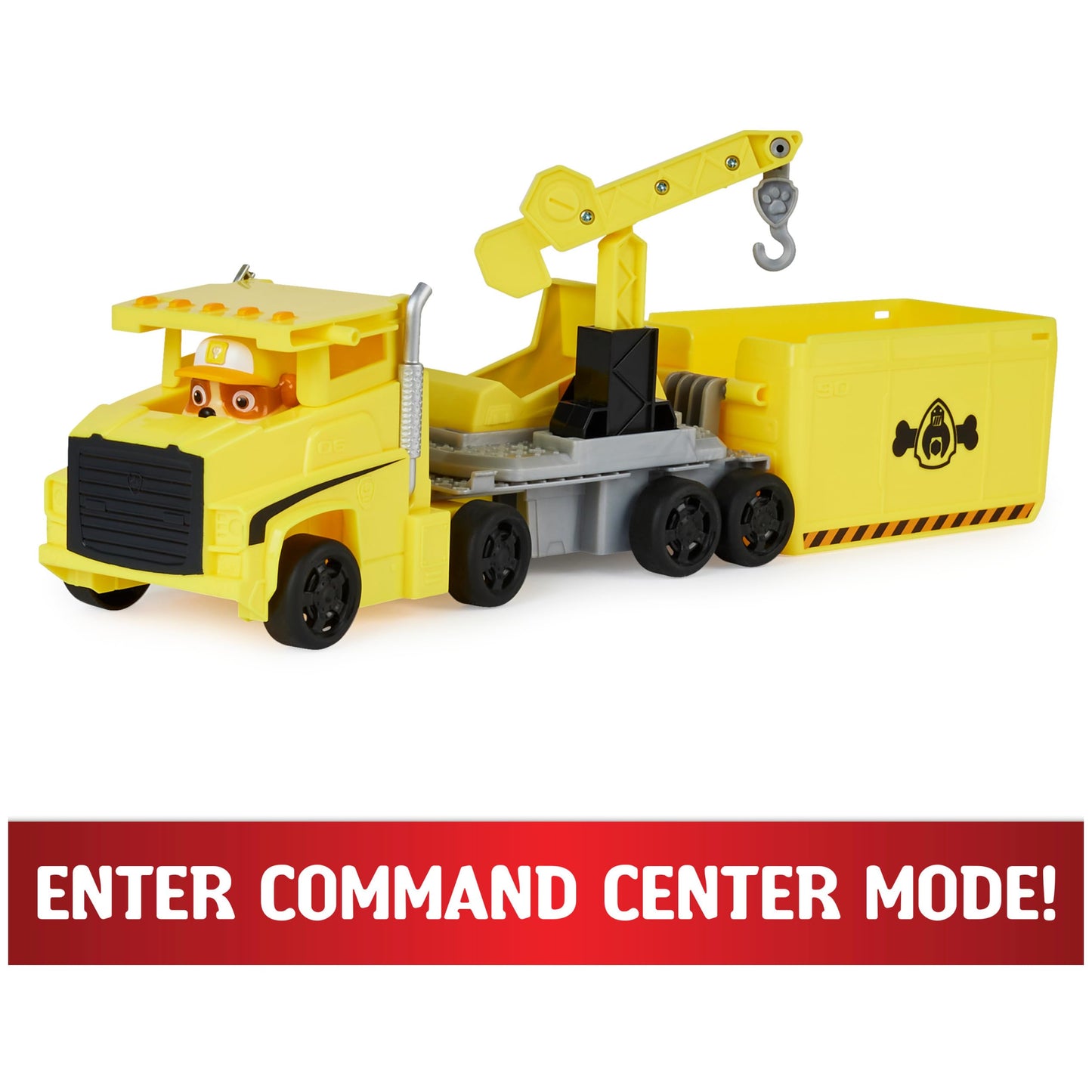 PAW Patrol Rubble Transforming Big Rig Truck with Rescue Crane & Figure | Toys for Ages 3+