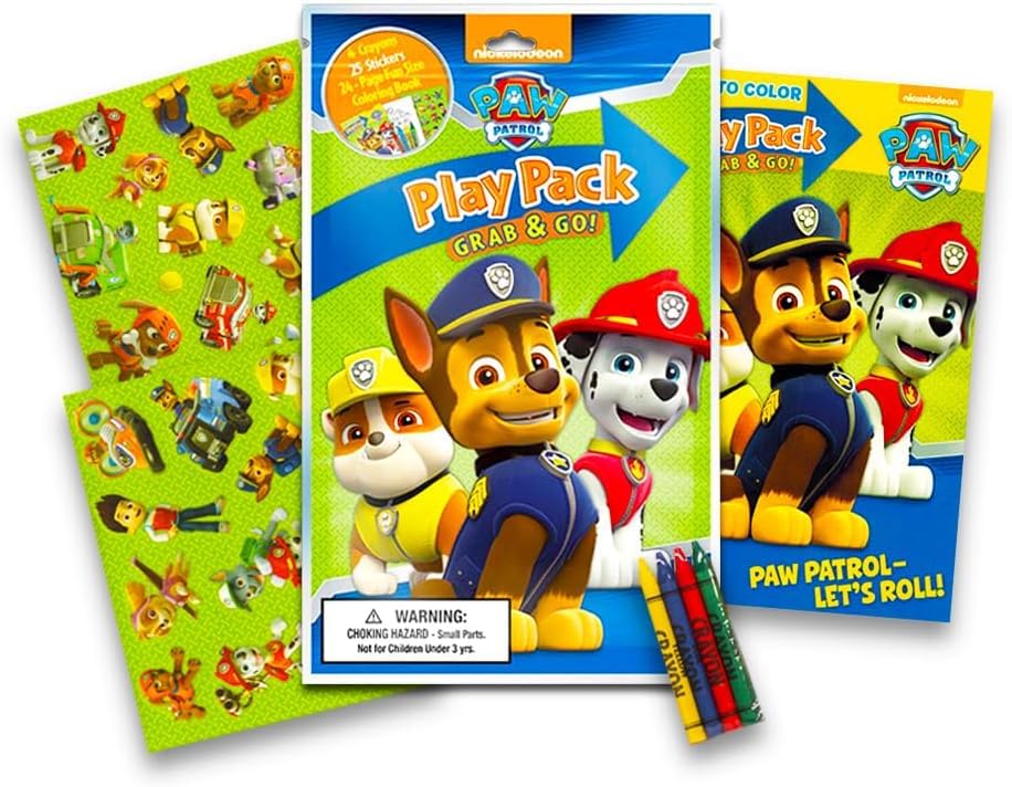 Paw Patrol Coloring Book Set for Kids — 32-Page Activity Bundle with Stickers