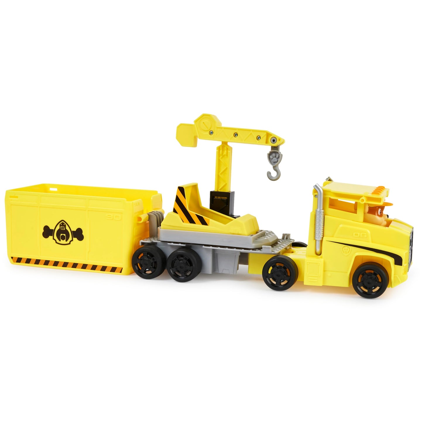 PAW Patrol Rubble Transforming Big Rig Truck with Rescue Crane & Figure | Toys for Ages 3+