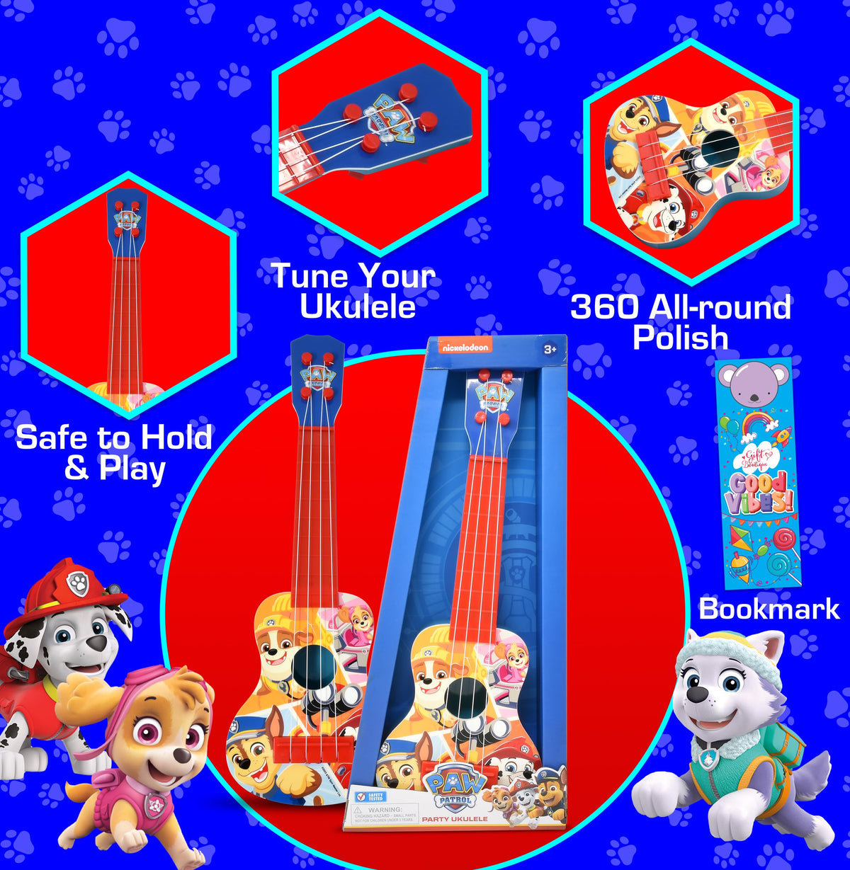 Paw Patrol 4-String Kids Ukulele – Toddler-Friendly Beginner Guitar