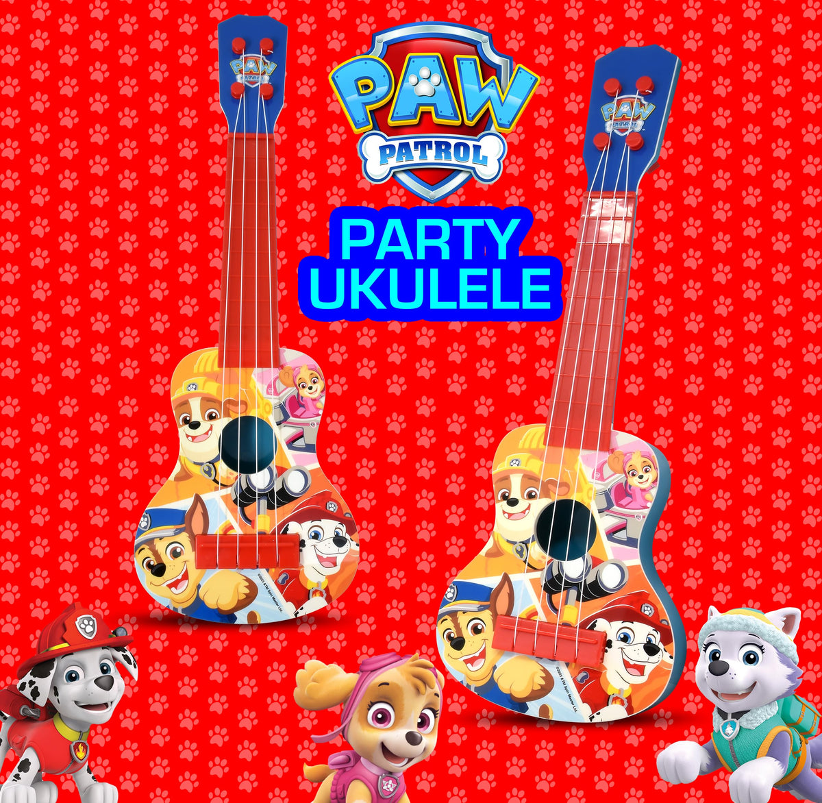 Paw Patrol 4-String Kids Ukulele – Toddler-Friendly Beginner Guitar