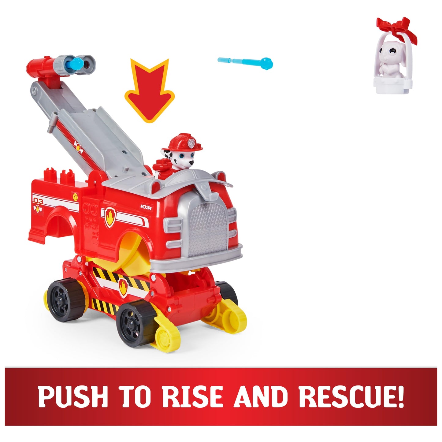 PAW Patrol Marshall Rise and Rescue Vehicle – Transforming Toy Car with Figures & Accessories for Ages 3+