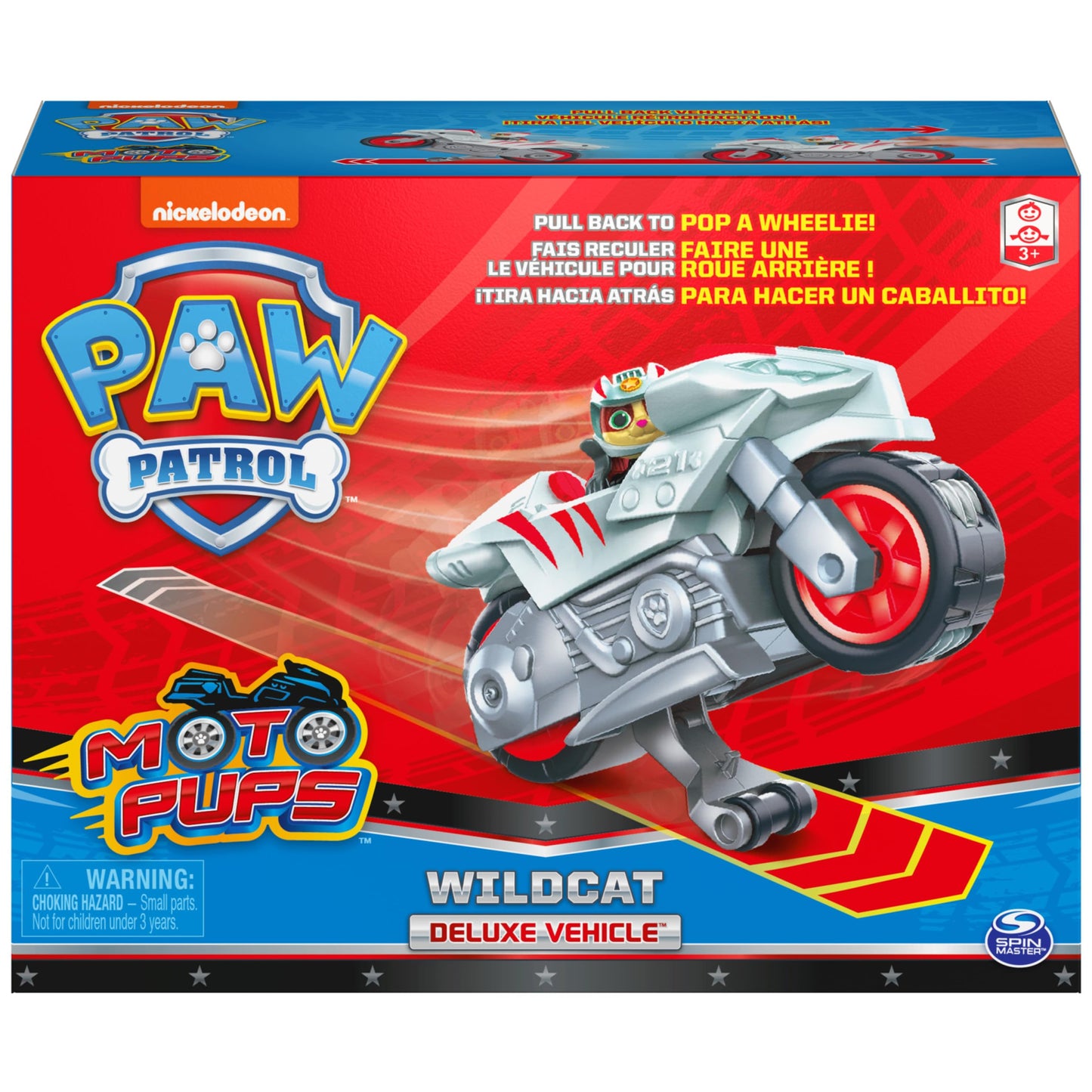 PAW Patrol Moto Pups Wildcat Deluxe Vehicle with Wheelie Feature and Figure