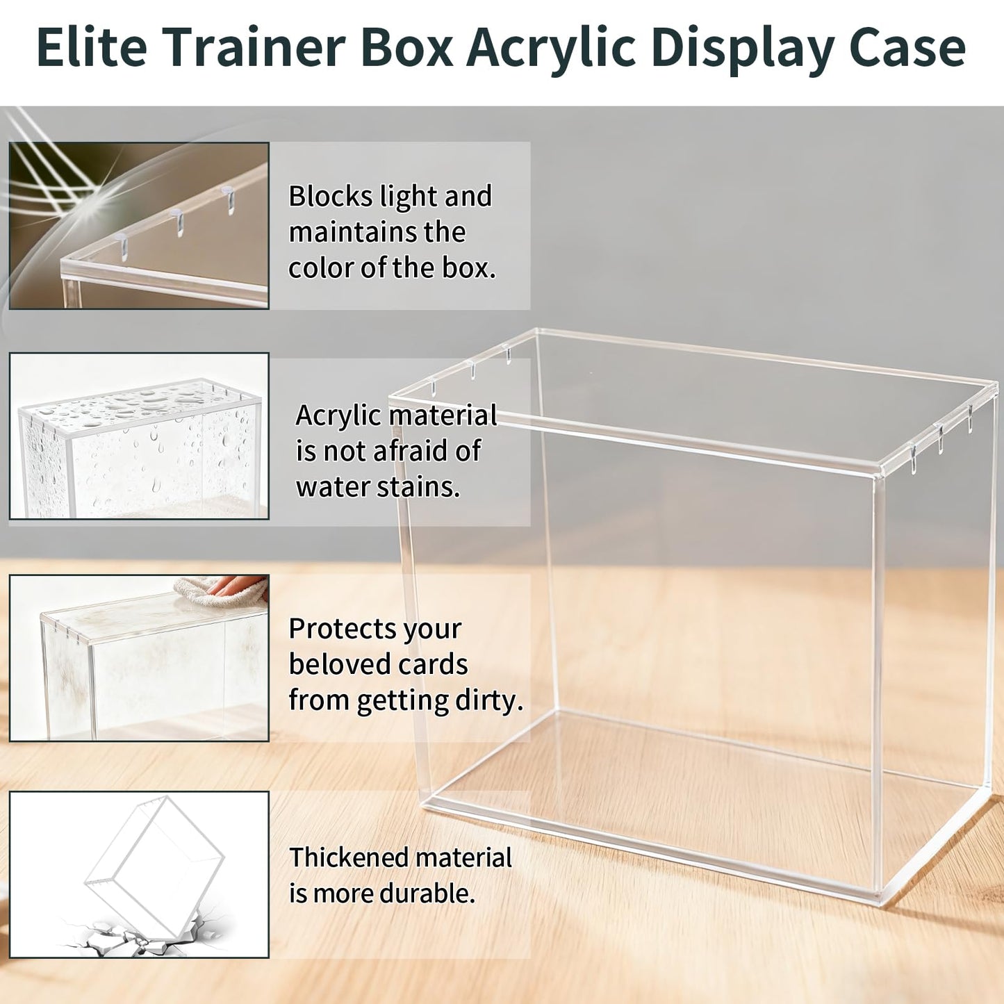 Paxato ETB Protector Case – Acrylic Elite Trainer Box Protector with Magnetic Closure | Clear Display Case