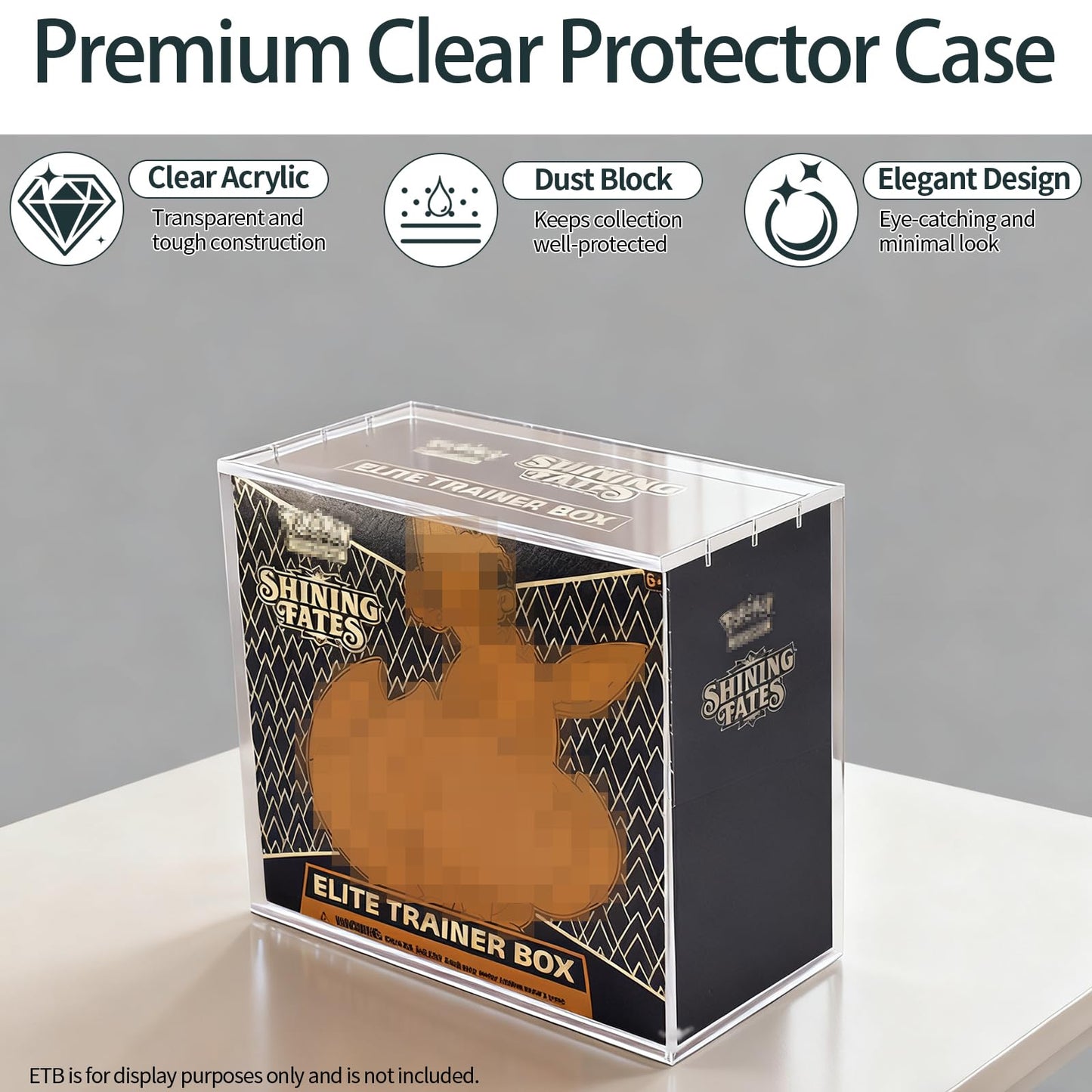 Paxato ETB Protector Case – Acrylic Elite Trainer Box Protector with Magnetic Closure | Clear Display Case