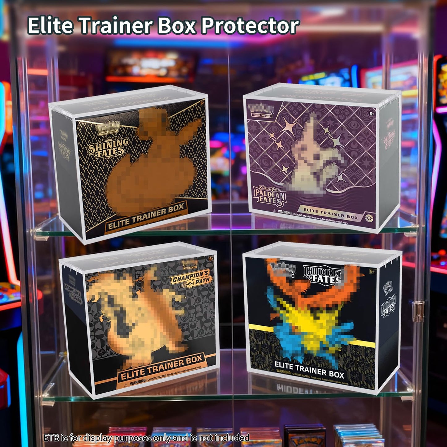 Paxato ETB Protector Case – Acrylic Elite Trainer Box Protector with Magnetic Closure | Clear Display Case