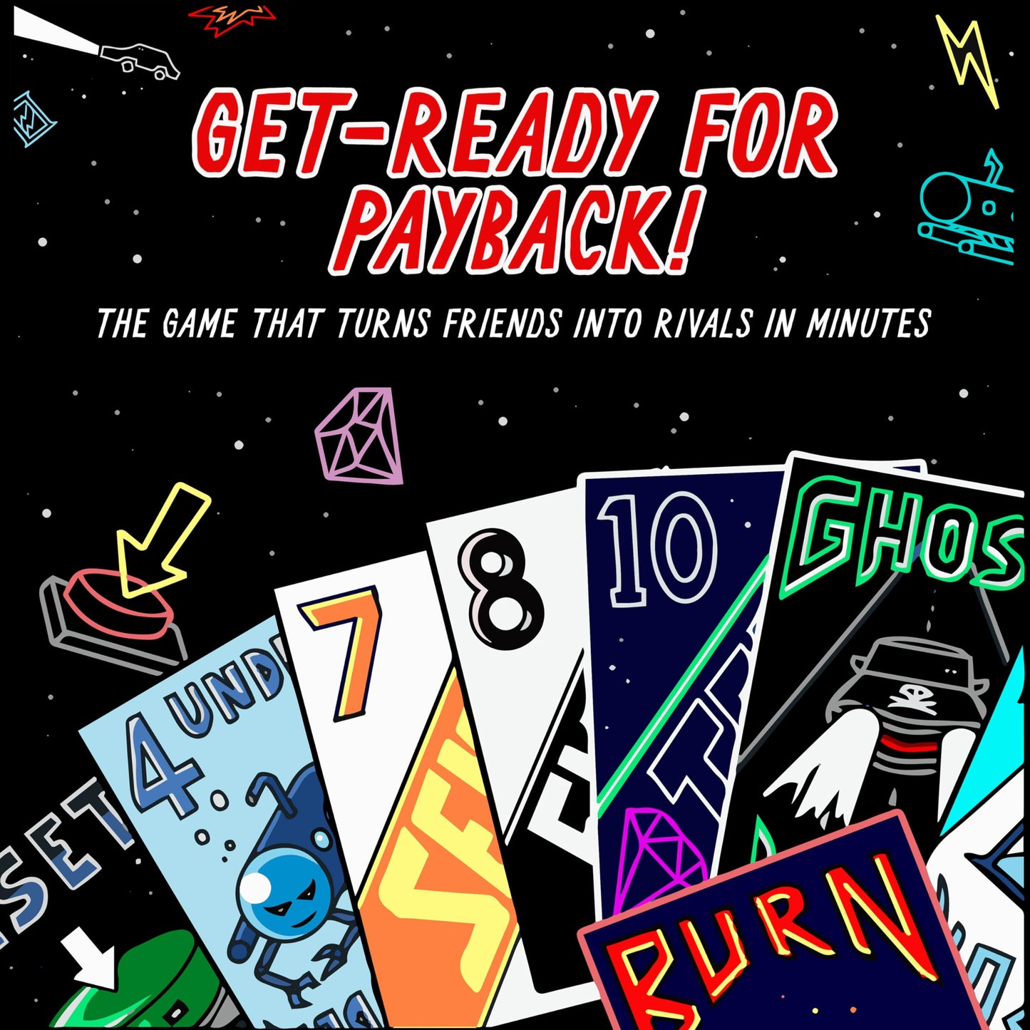 PAYBACK Original Edition – Fast-Paced Family Card Game with Betrayal, Strategy & Chaos for Teens & Adults